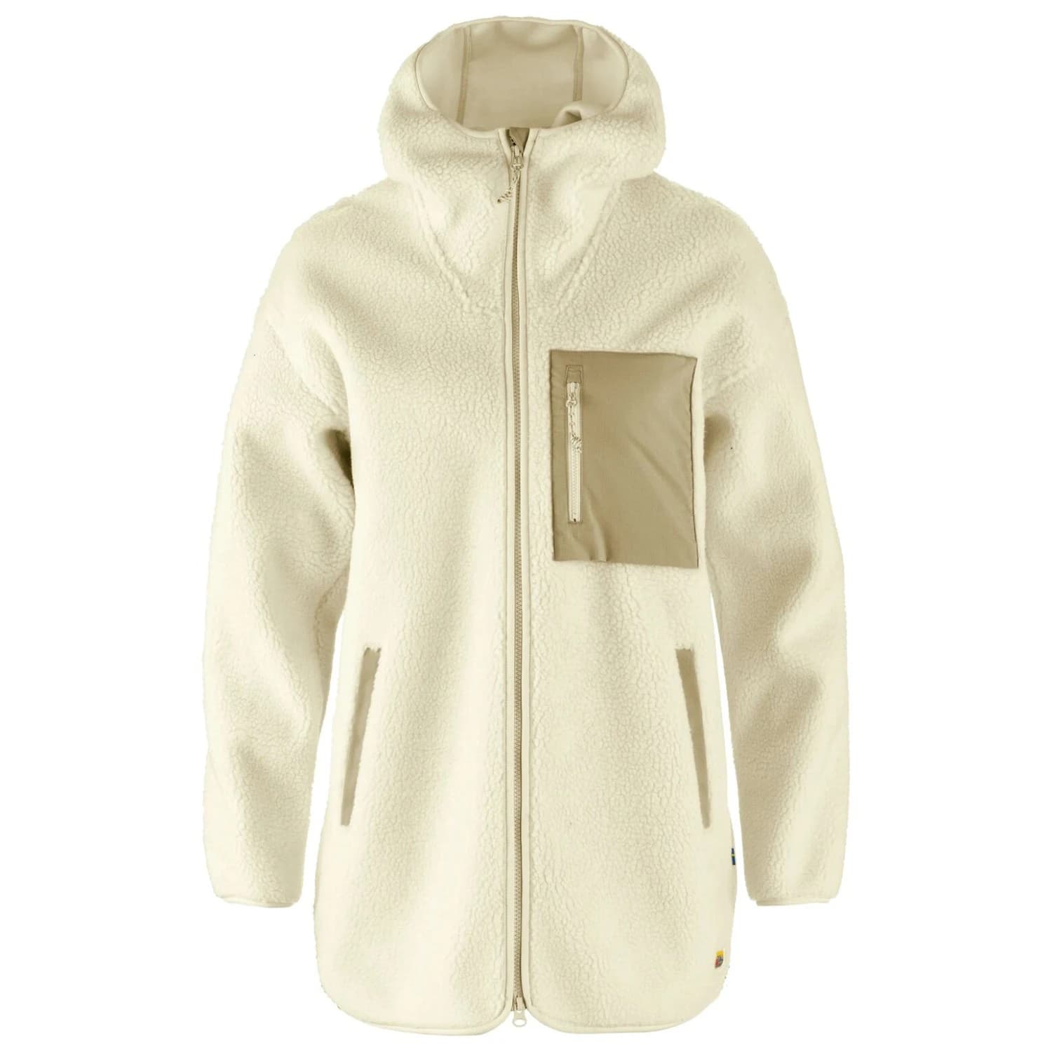 Дамско поларено яке Fjällräven Women's Vardag Pile Fleece Long Fleece jacket - Chalk White