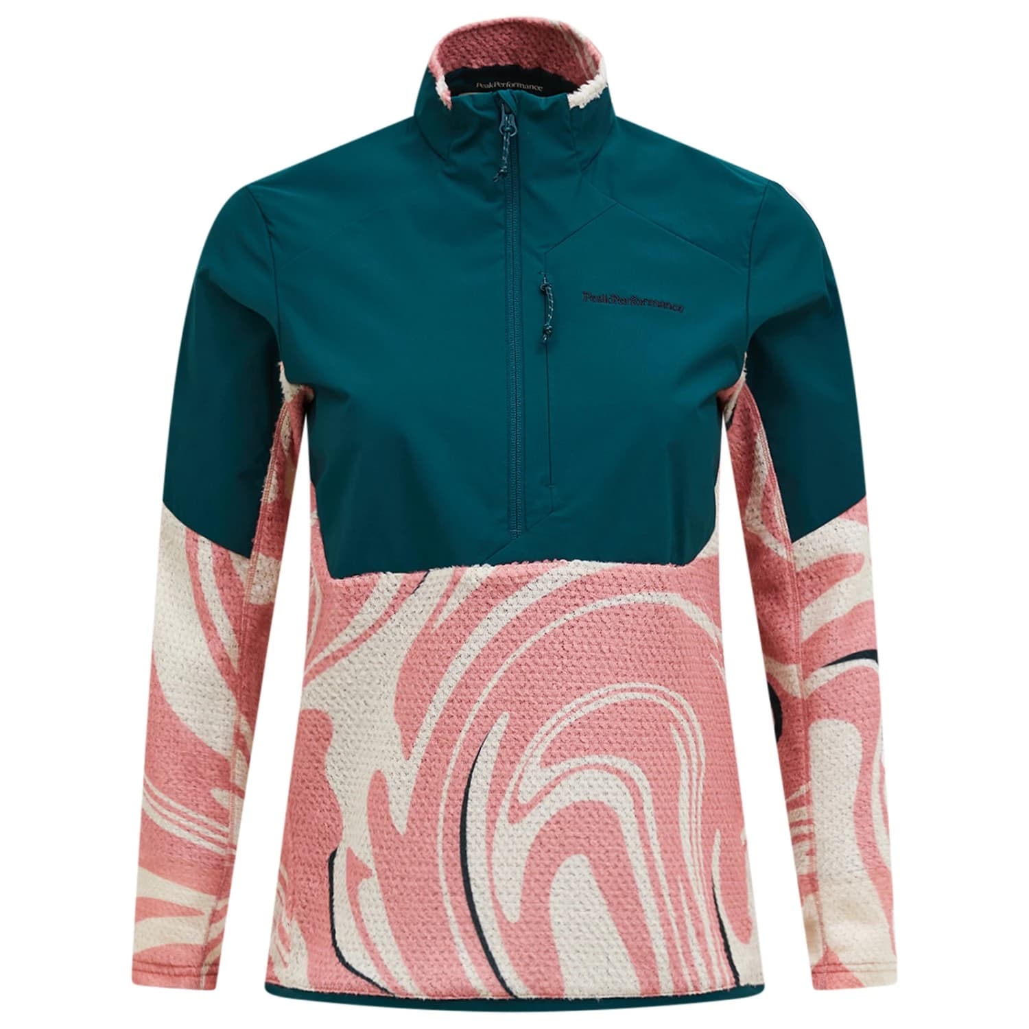 Дамско поларено яке Peak Performance Women's Aop Freelight Alpha Half Zip Fleece jacket - Swirl Map