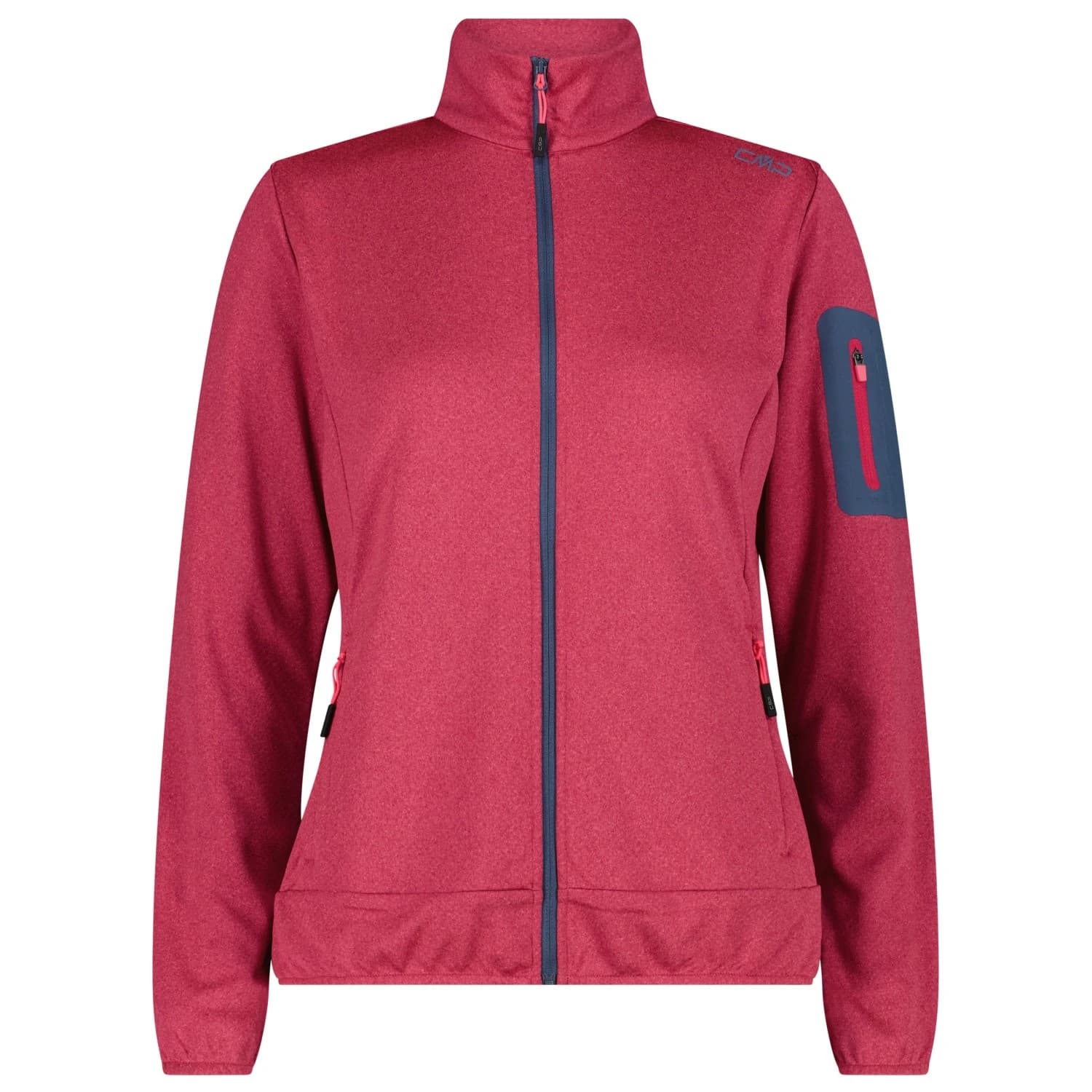 Дамско поларено яке CMP Women's Jacket Jacquard Double Knitted Fleece jacket - Magenta