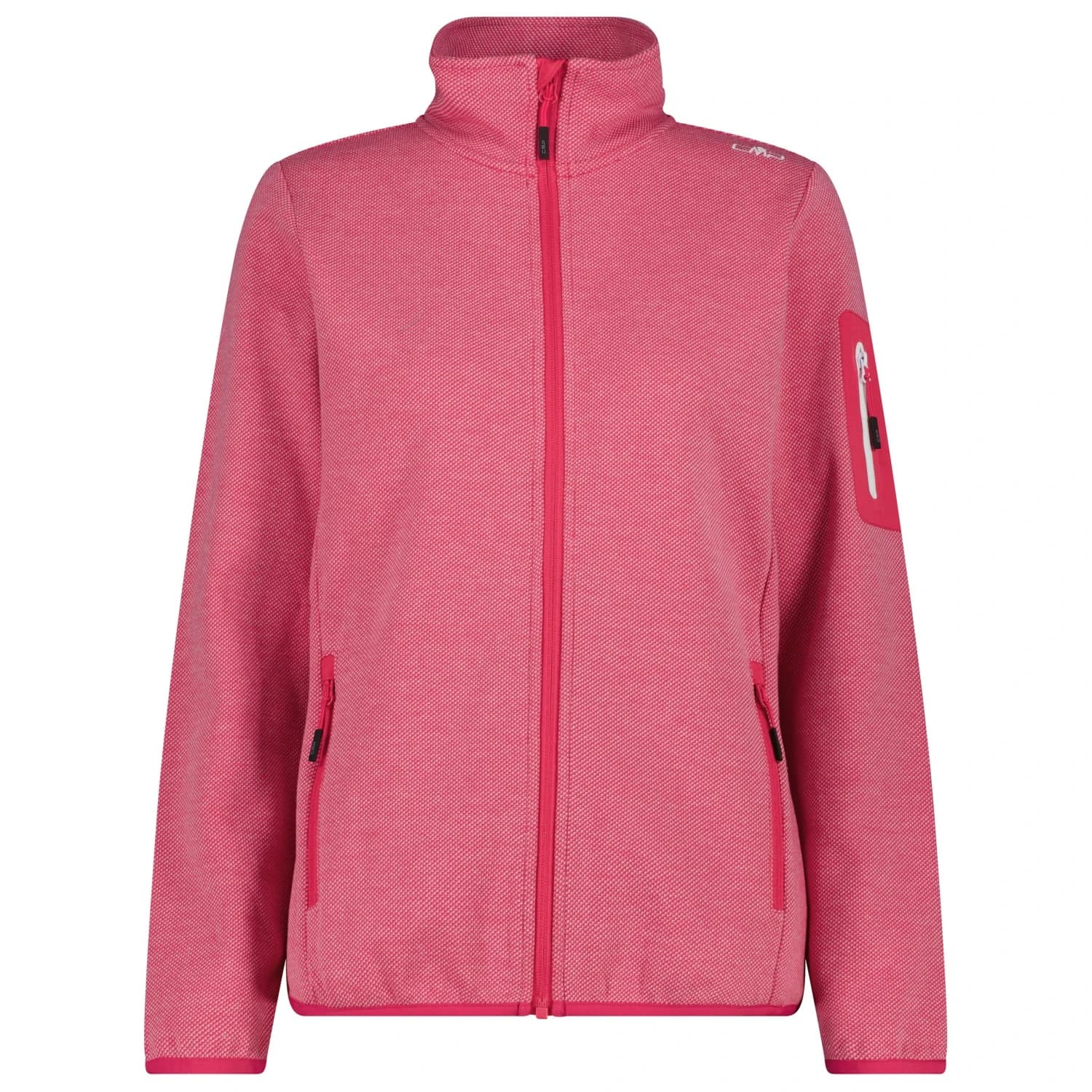 Дамско поларено яке CMP Women's Jacket Jacquard Knitted Fleece jacket - Magenta / Bianco