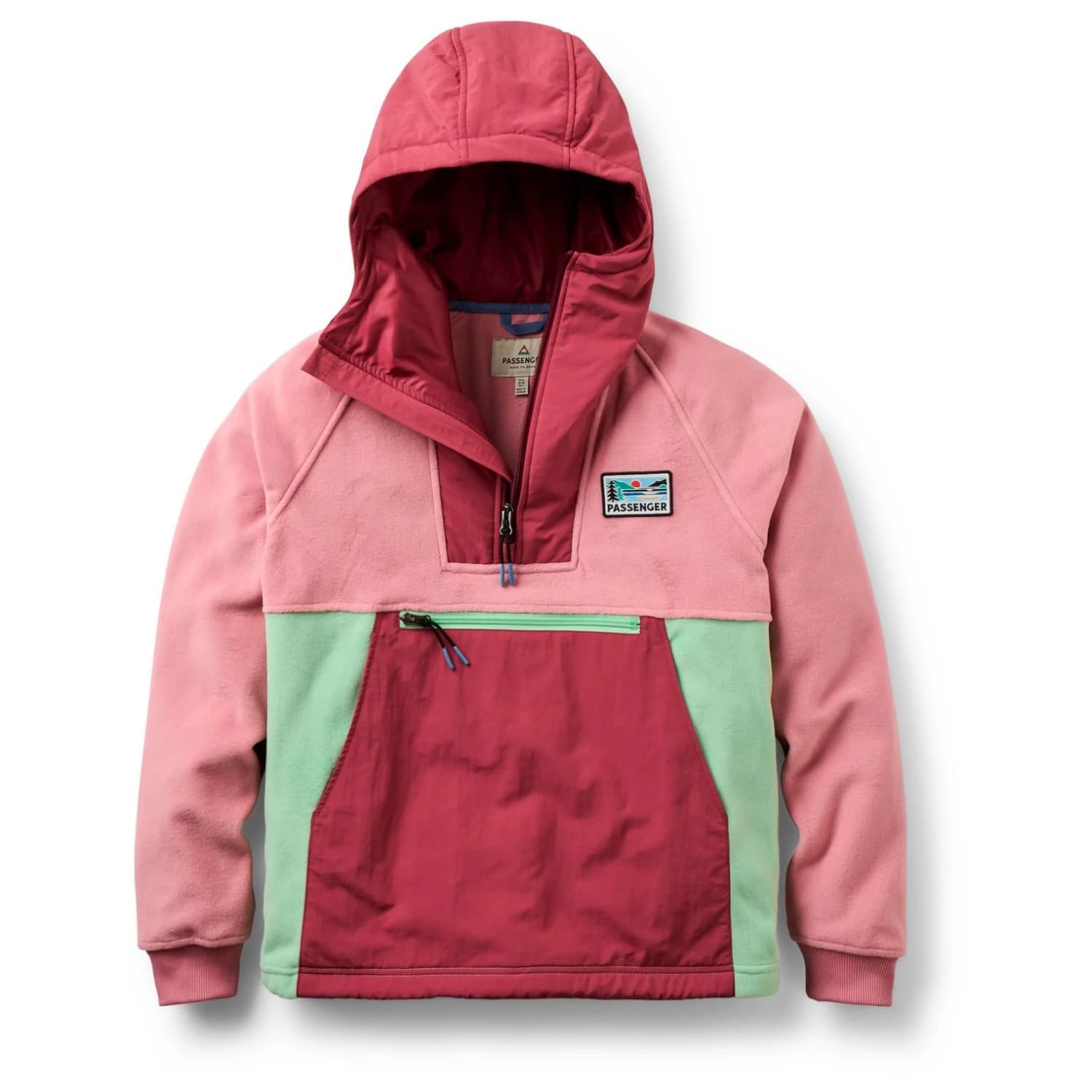 Дамски поларен пуловер Passenger Women's Alexander 3.0 Recycled Hooded Polar Fleece Fleece jacket - Pink Haze