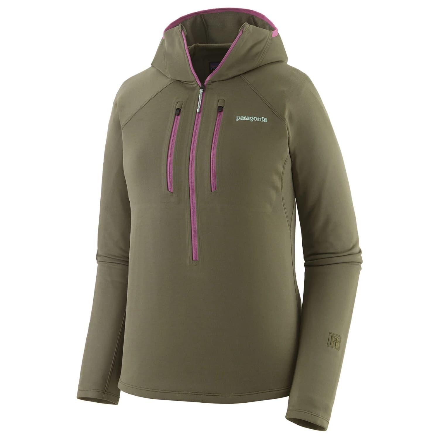 Дамски поларен пуловер Patagonia Women's R1 Ultralight Hoody Fleece jumper - Basin Green