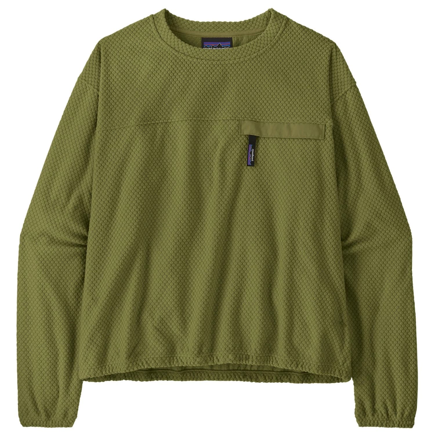 Дамски поларен пуловер Patagonia Women's Textured Fleece Crewneck Fleece jumper - Caper Green