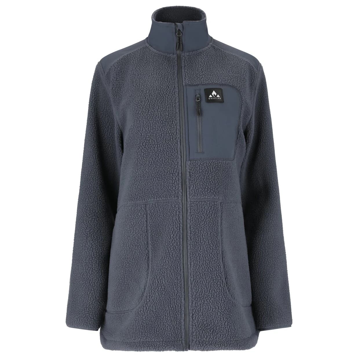 Дамско поларено яке Whistler Women's Felis Long Teddy Jacket Fleece jacket - Ombre Blue