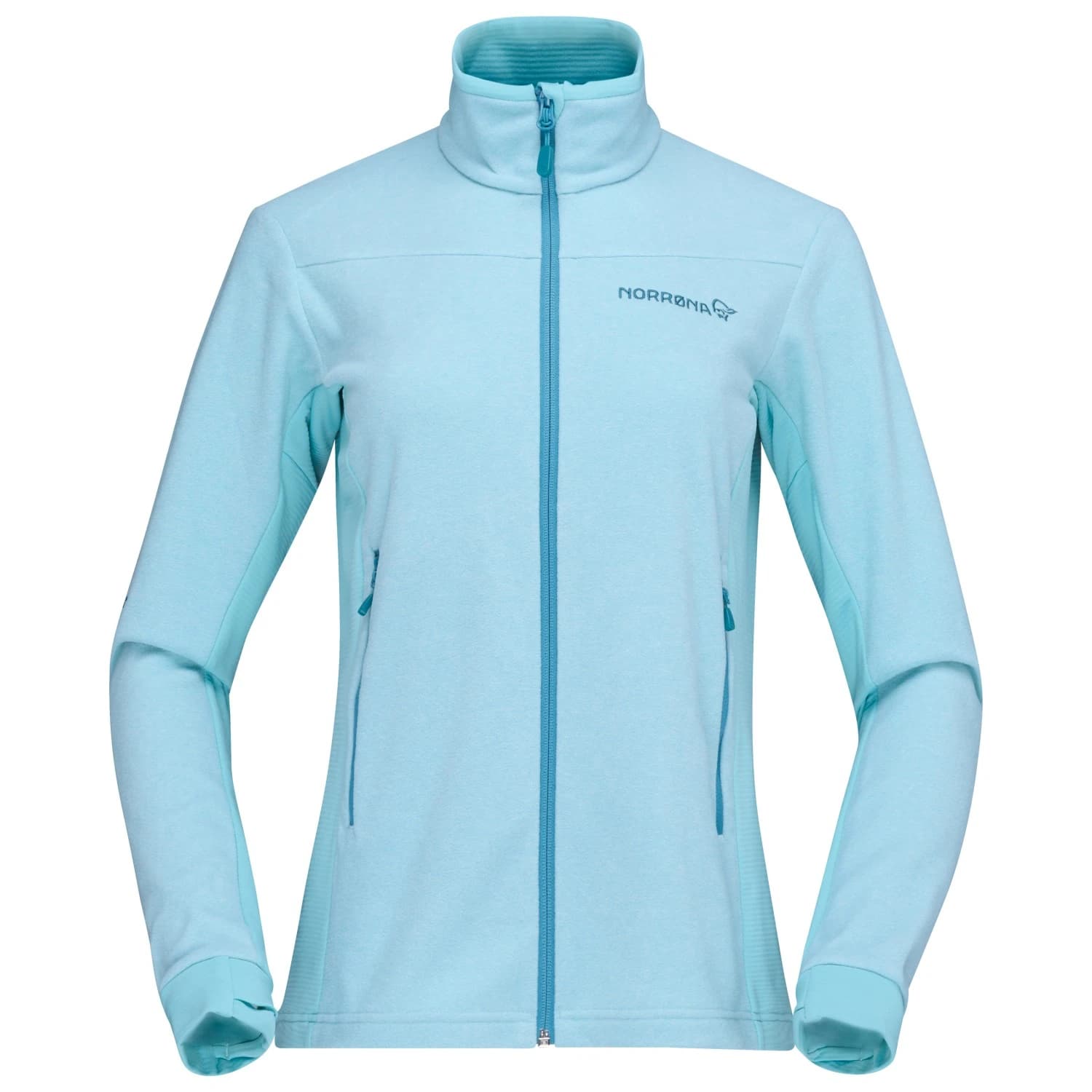 Дамско поларено яке Norrøna Women's Falketind Warm2 Jacket Fleece jacket - Aqua Haze