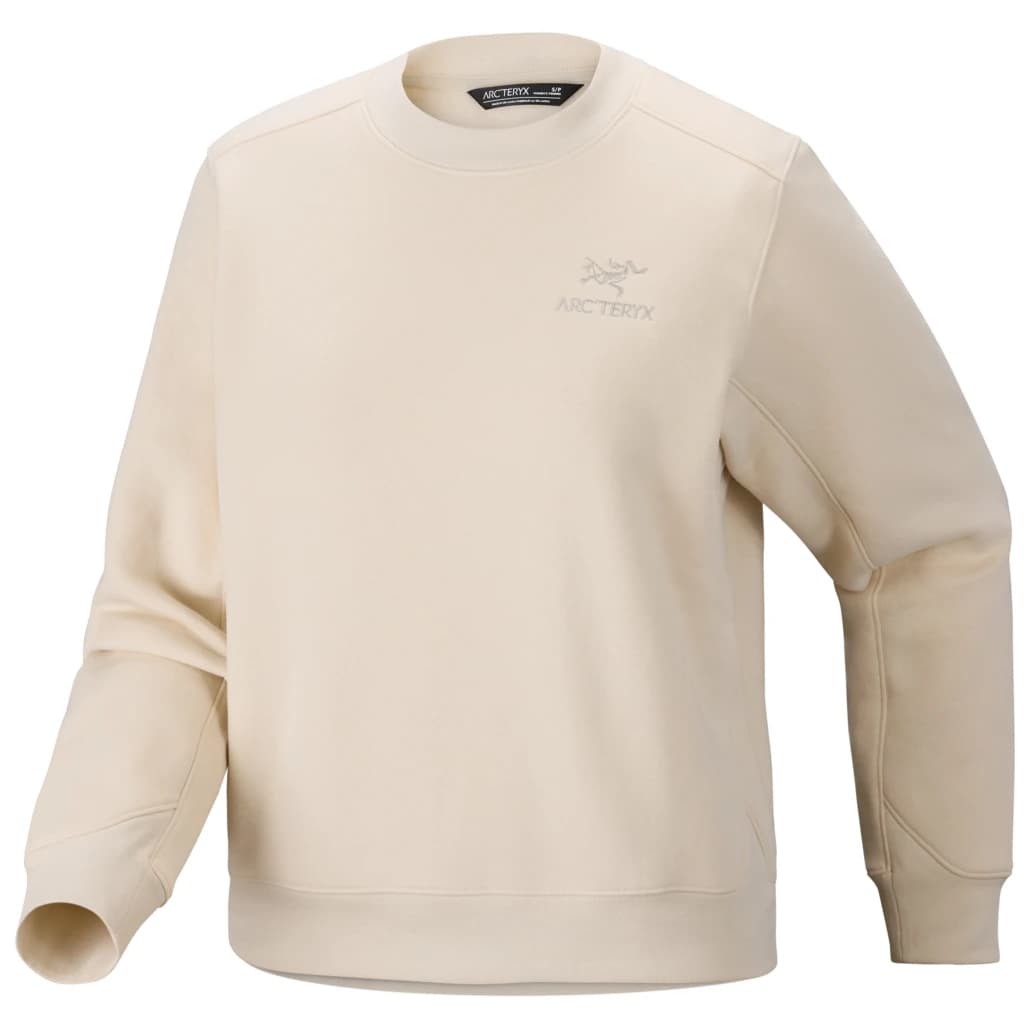 Дамски поларен пуловер Arc'teryx Women's Emblem Fleece Crew Fleece jumper - Sea Salt