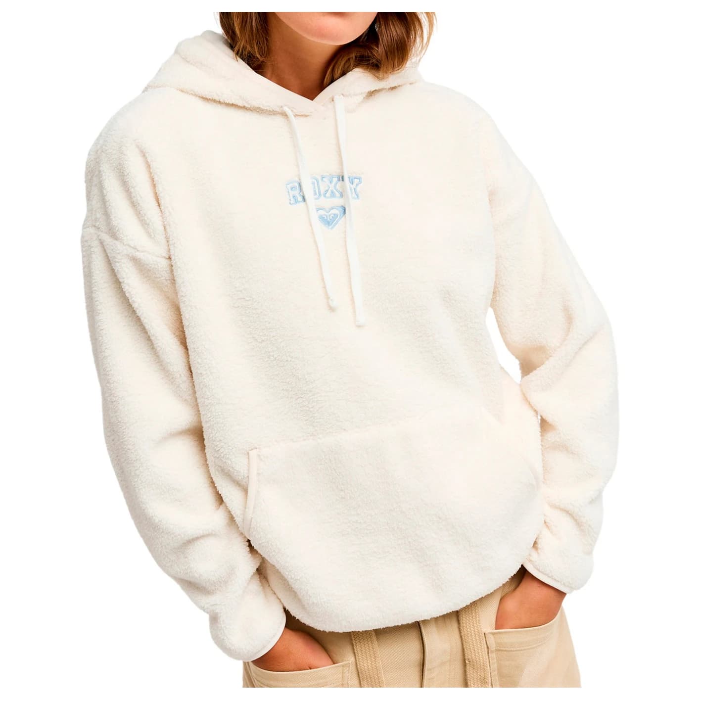 Дамски поларен пуловер Roxy Women's Cool Calling Fleece jumper - Egret