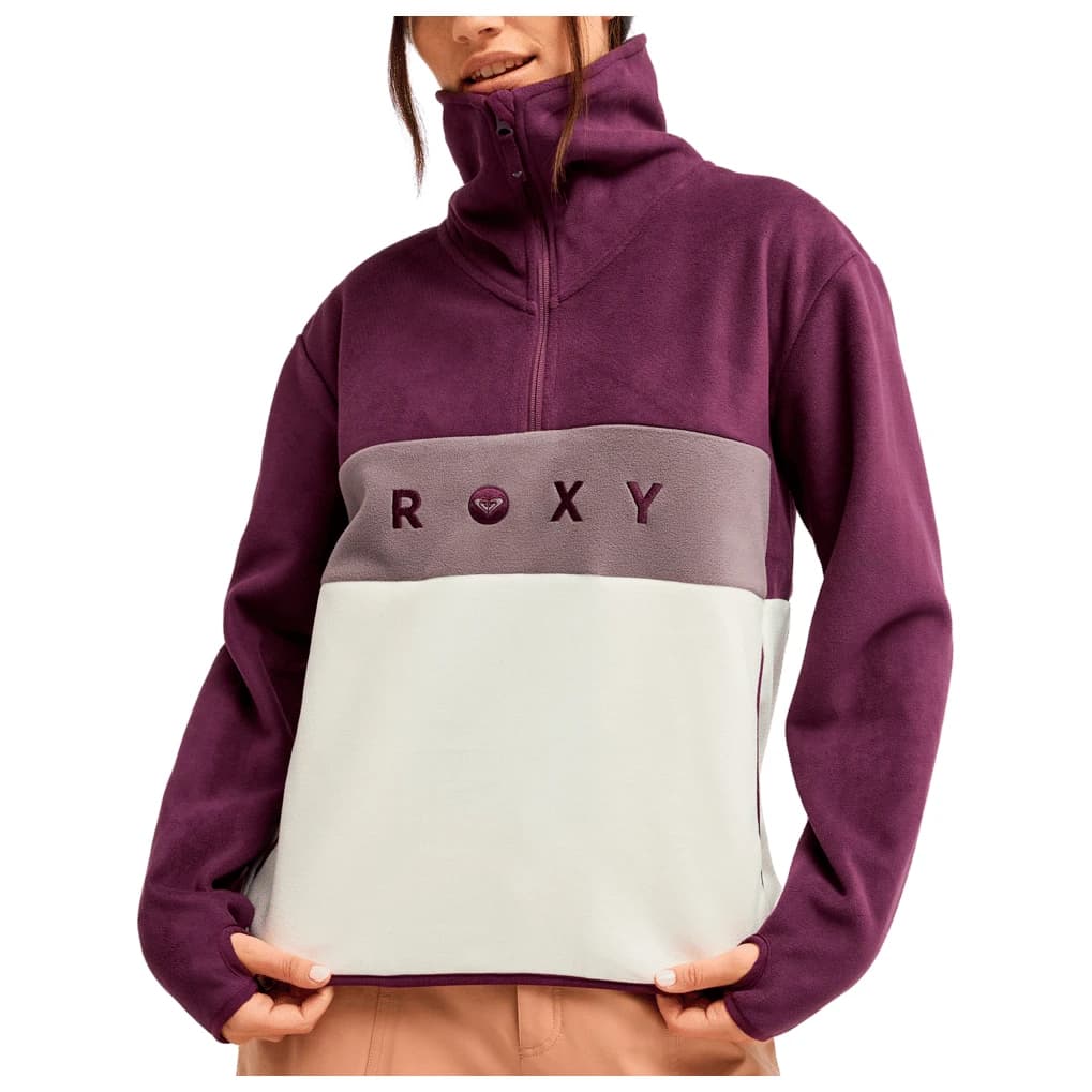 Дамски поларен пуловер Roxy Women's Icedrift Layer Fleece jumper - Blackberry Wine