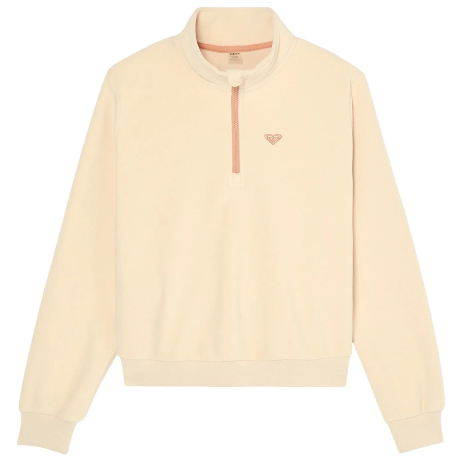 Дамски поларен пуловер Roxy Women's Waves Of Warmth Half Zip Fleece jumper - Biscotti