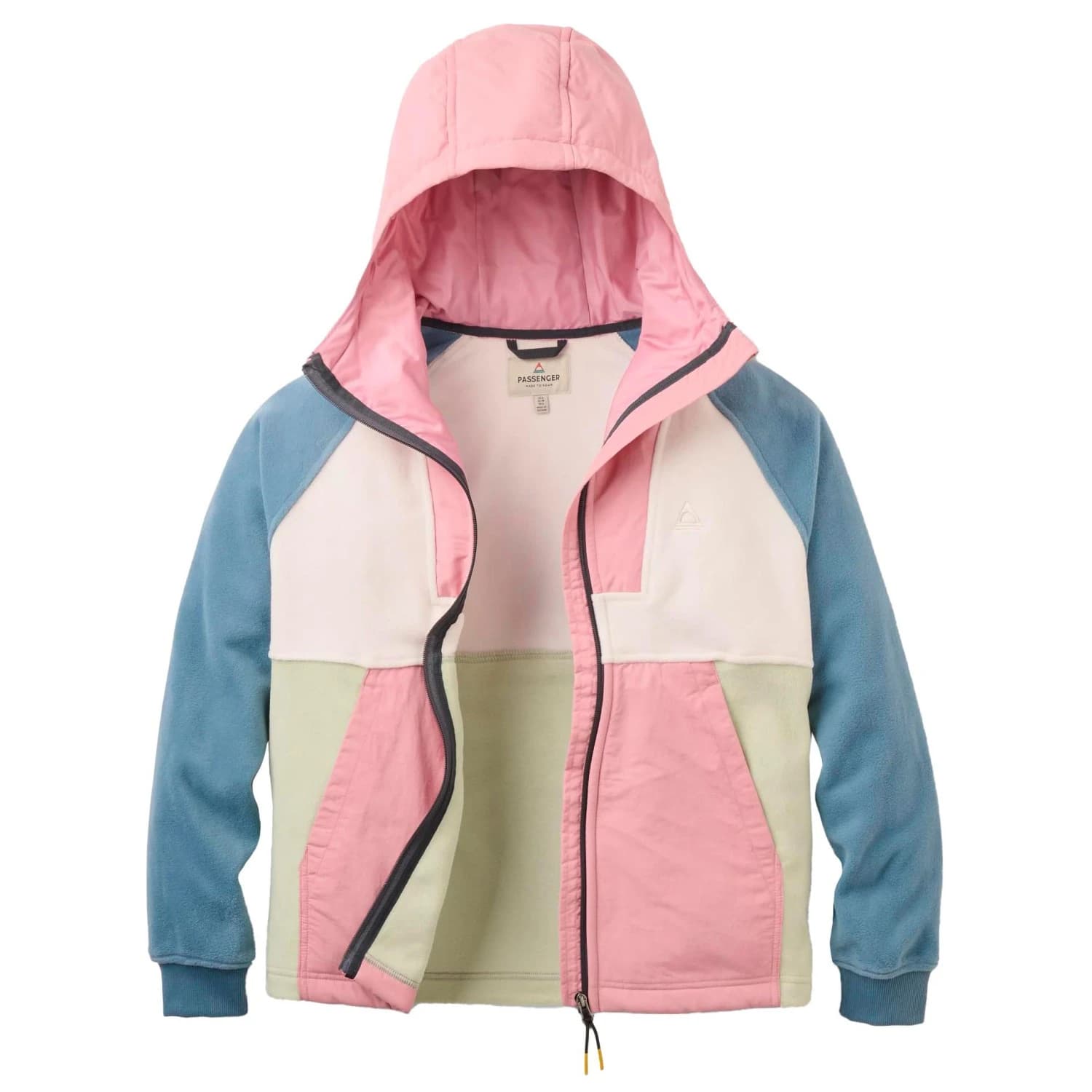 Поларено яке Passenger Women's Alexander Recycled Full Zip Polar Fleece Fleece jacket - Pink Haze / Stormy Blue