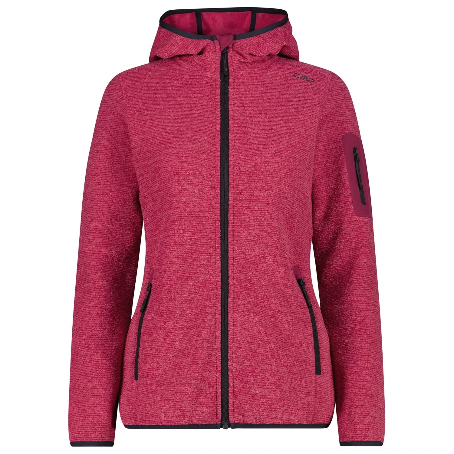 Дамско поларено яке CMP Women's Jacket Fix Hood 3H19826A Fleece jacket - Amaranto