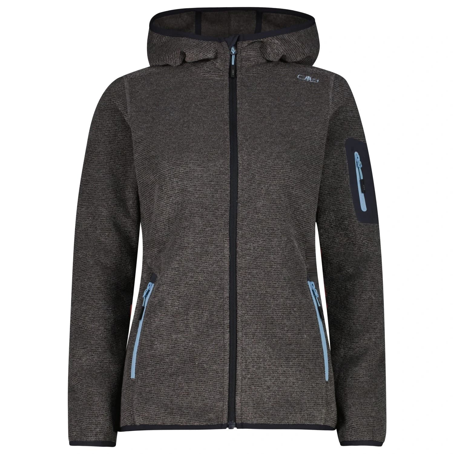 Дамско поларено яке CMP Women's Jacket Fix Hood 3H19826A Fleece jacket - Antracite / Cool Blue