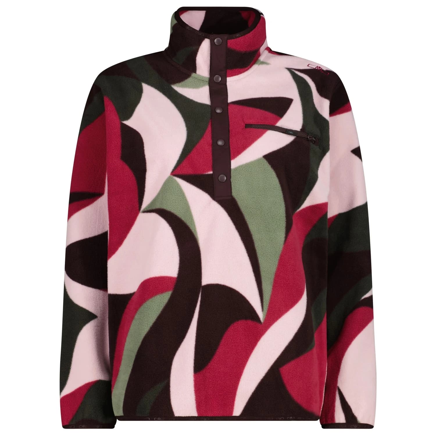 Дамски поларен пуловер CMP Women's Sweat 36H1966 Fleece jumper - Black Berry / Amaranto