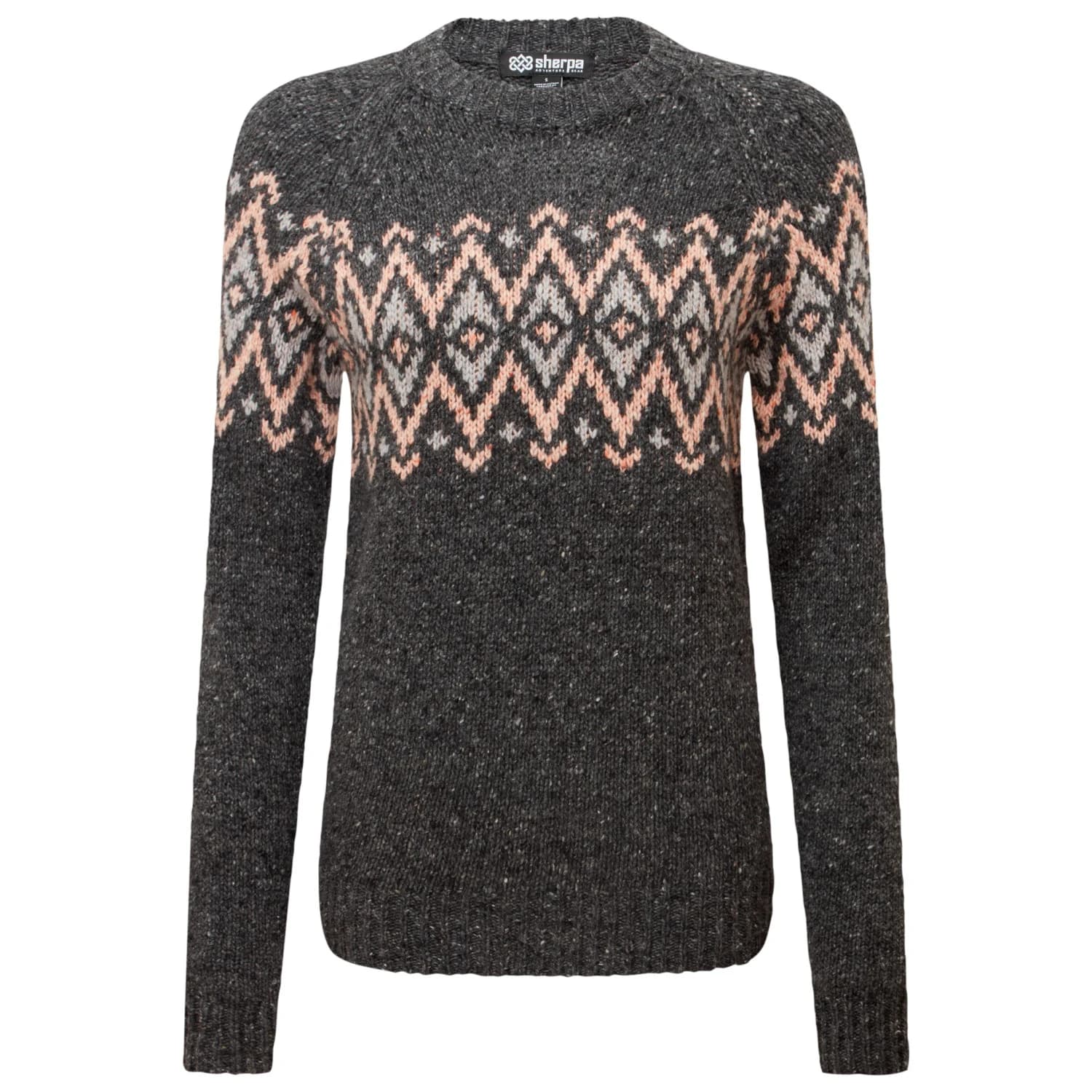 Дамски вълнен пуловер Sherpa Women's Dumji Crew Merino jumper - Charcoal