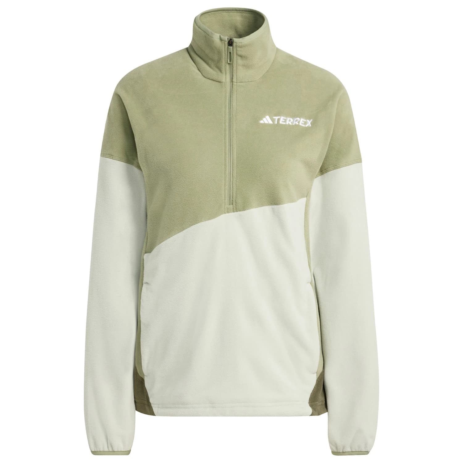Дамски поларен пуловер adidas Terrex Women's MT ClimaWarm Fleece Anorak Fleece jumper - Tent Green / Halo Green