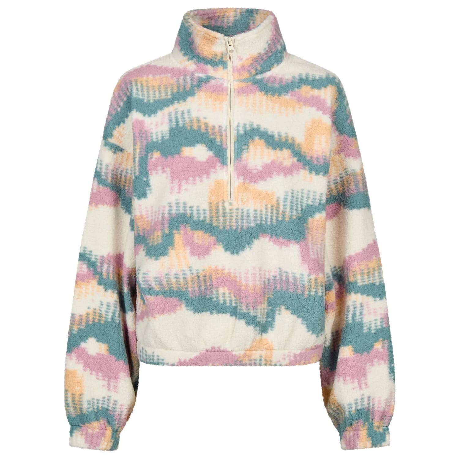 Дамски поларен пуловер Iriedaily Women's Arkta Teddy Troyer Fleece jumper - Mauve