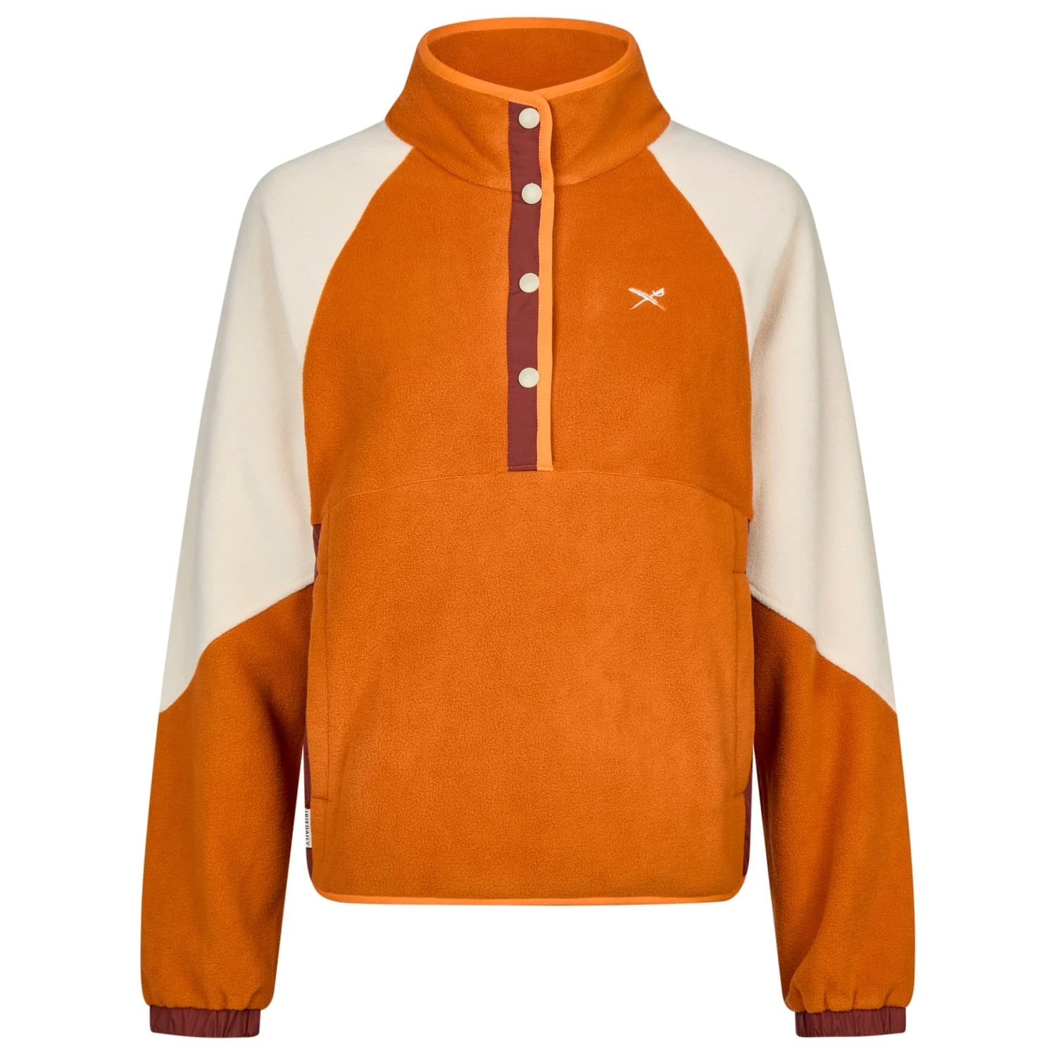 Дамски поларен пуловер Iriedaily Women's Holina Mix Troyer Fleece jumper - Rust