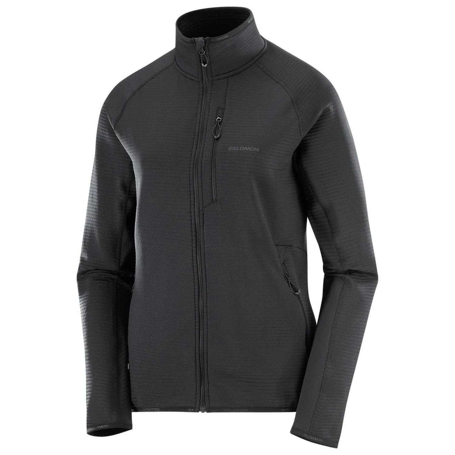 Дамско поларено яке Salomon Women's Sntial Lightwarm Full Zip Fleece jacket - Deep Black