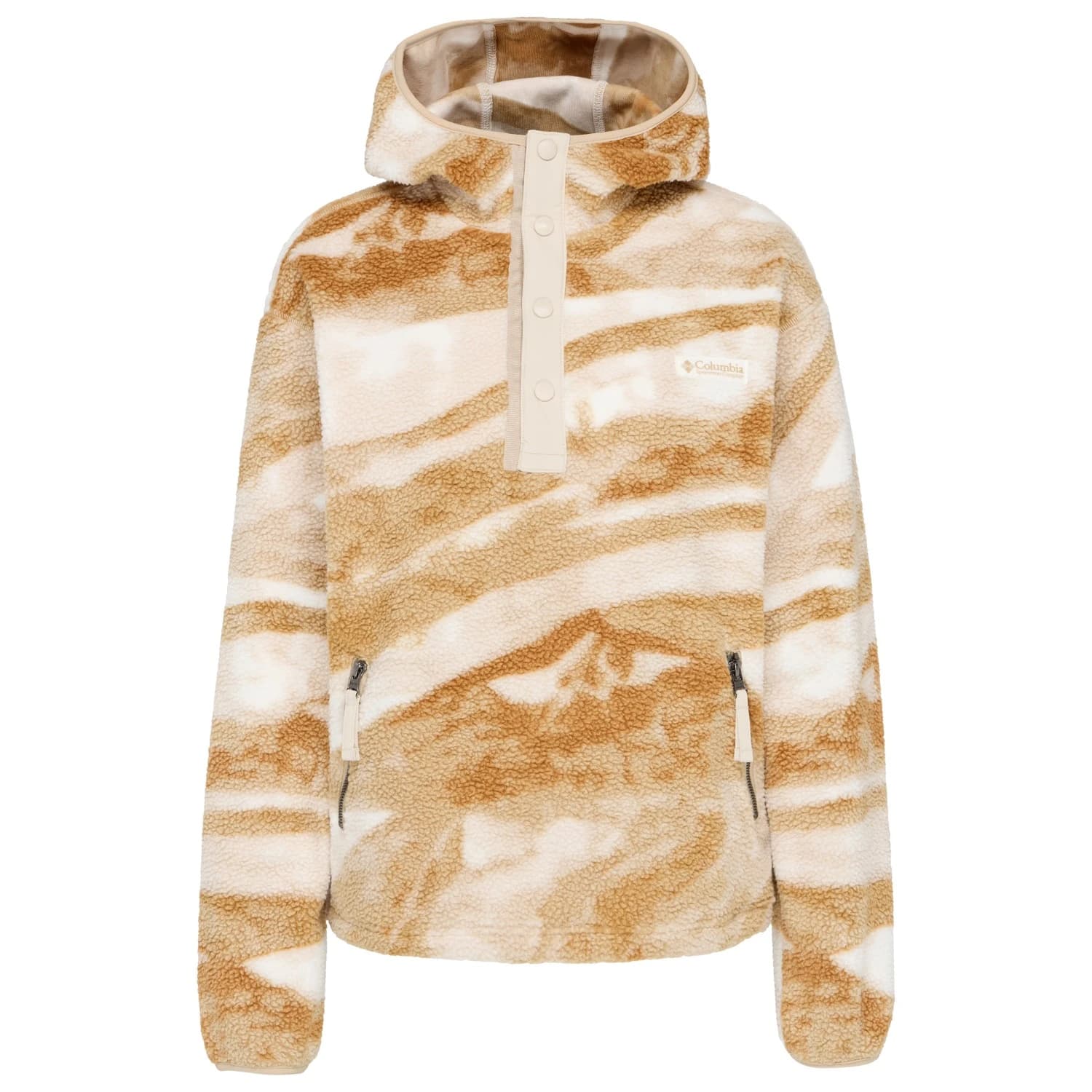 Поларен пуловер Columbia Women's Helvetia II Printed Hoodie Fleece jumper - Sea Salt / Summits