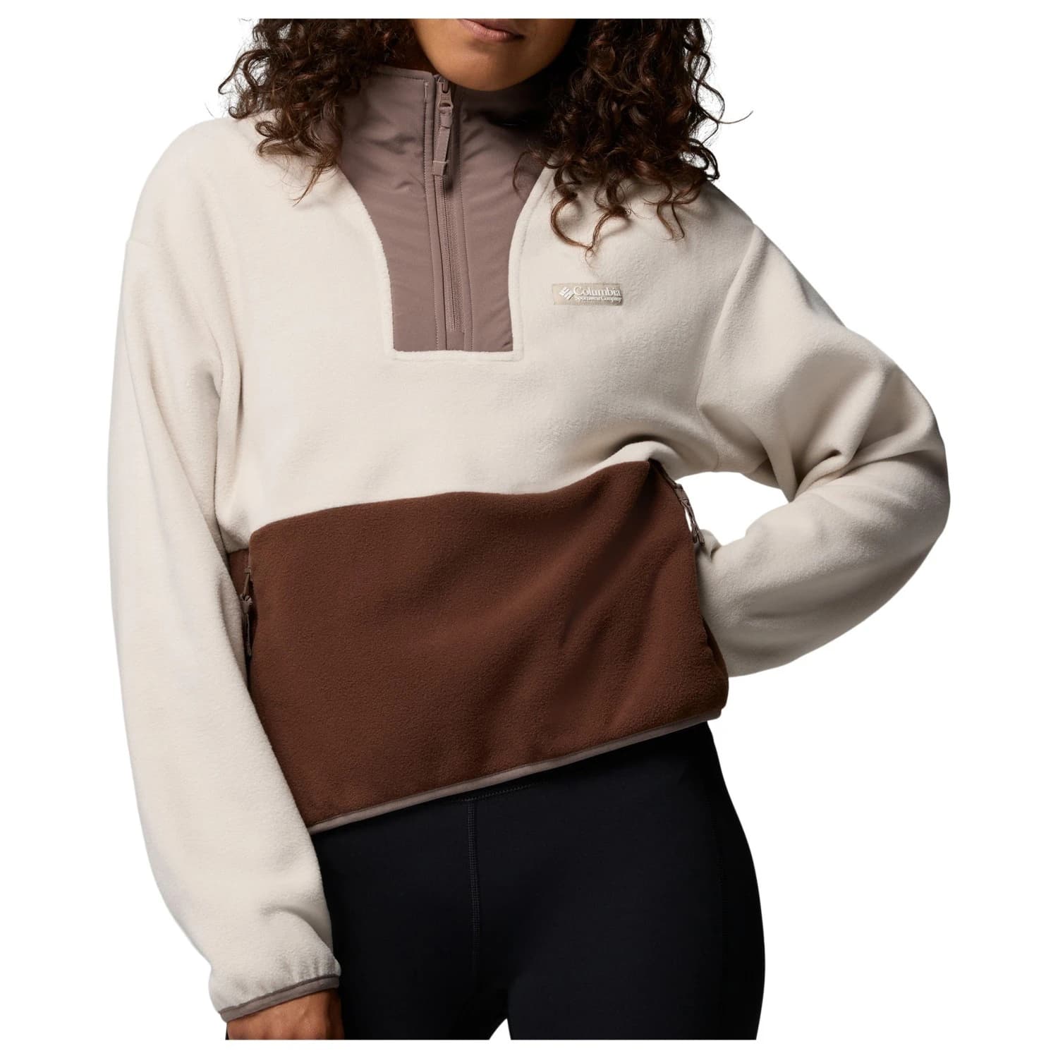 Дамски поларен пуловер Columbia Women's Sequoia Grove II Half Zip Fleece Fleece jumper - Dark Stone / Tobacco / Iron