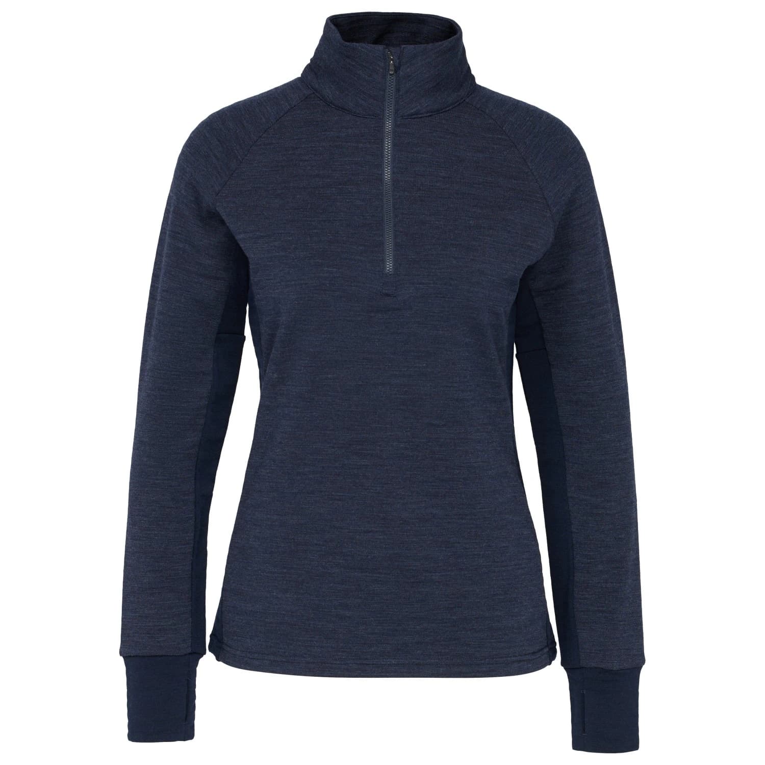 Вълнен пуловер Stoic Women's MerinoFleece260 FlenSt. II Half Zip Merino jumper - Dark Navy Melange / Dark Navy II