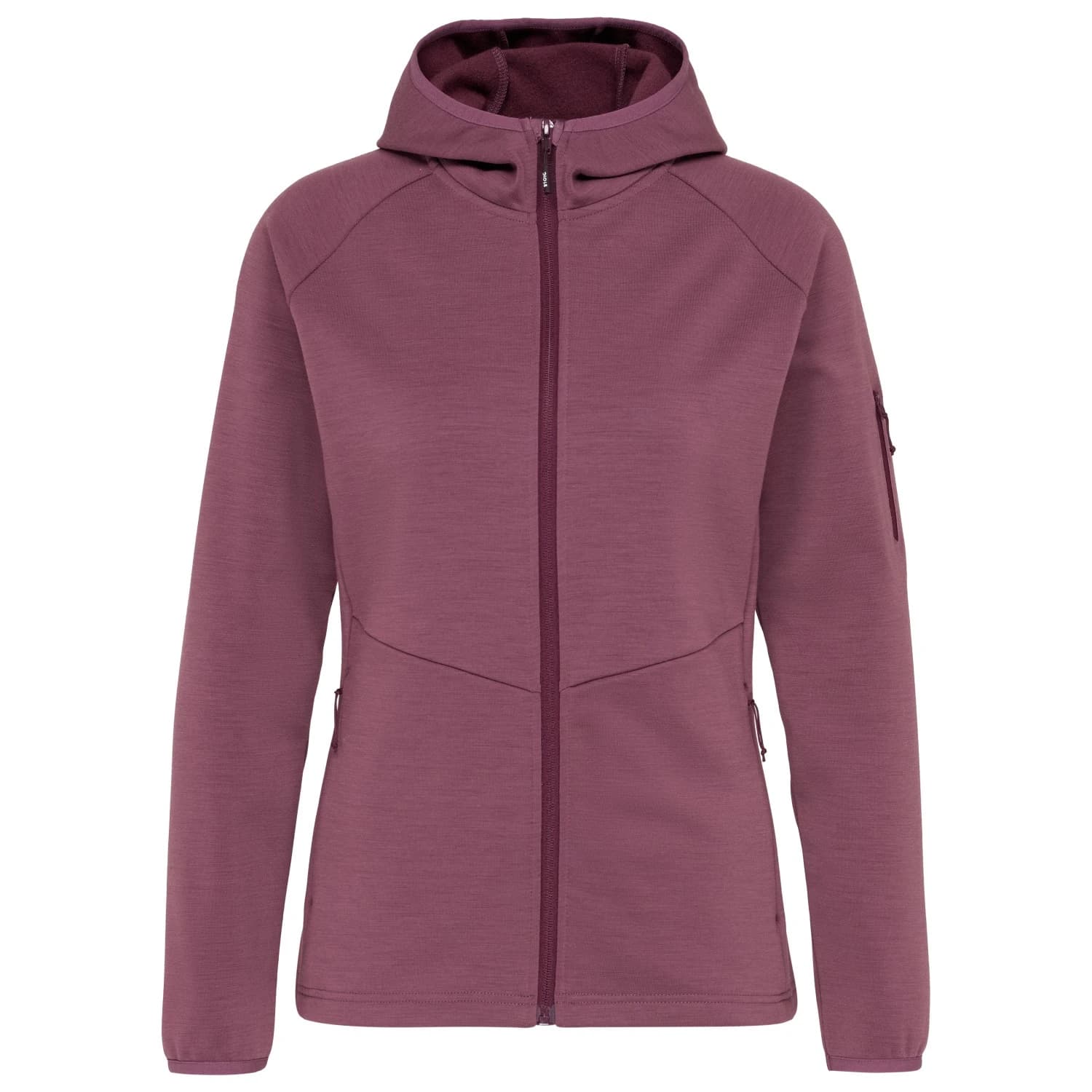 Вълнено яке Stoic Women's MerinoFleece335 KuolpaSt. III Zip Hoody Merino hoodie - Plum Red