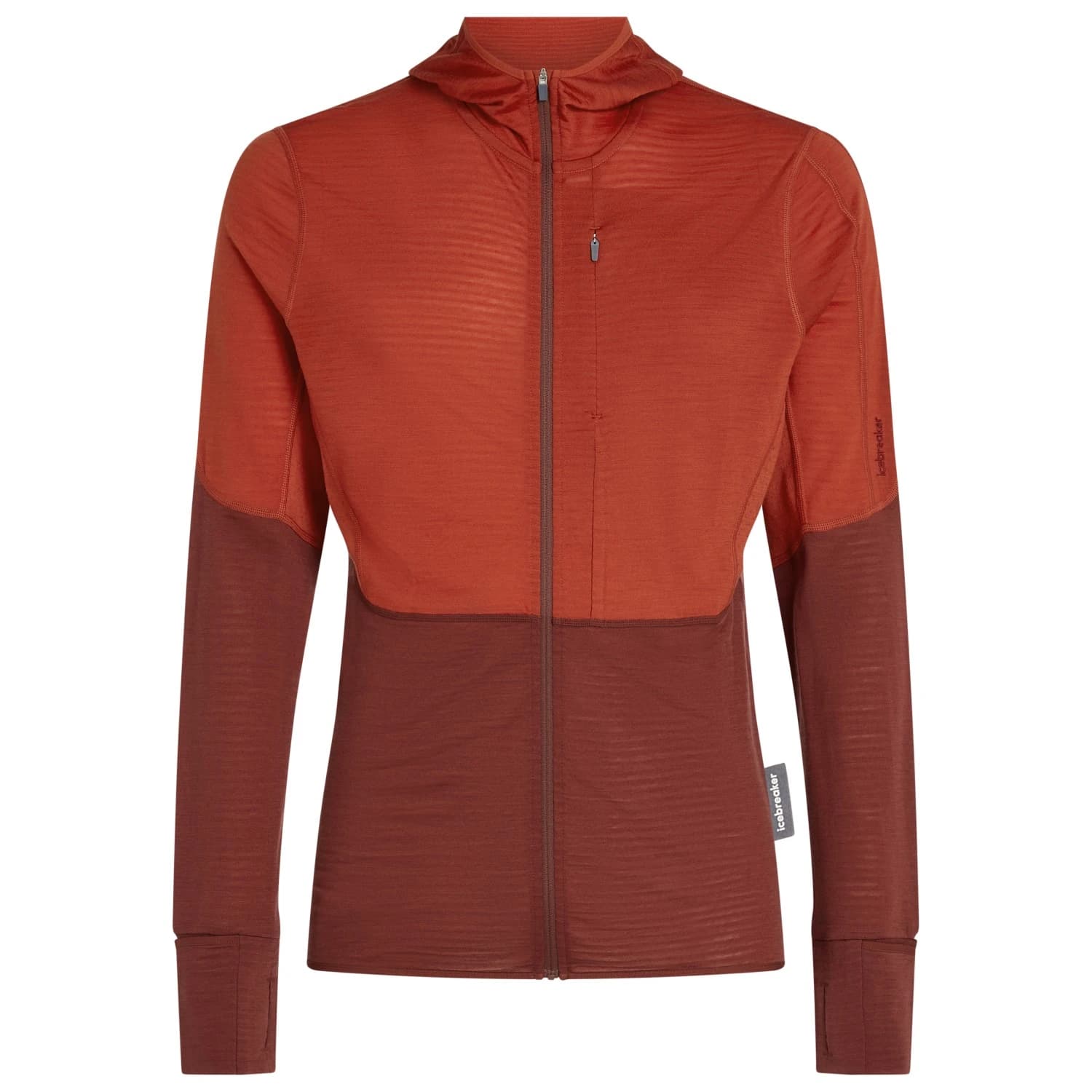 Мъжко вълнено яке Icebreaker Merino 200 Realfleece Descender L/S Zip Merino jacket - Agate / Port / Cb