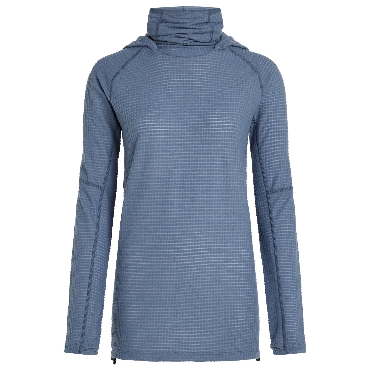 Вълнен пуловер Icebreaker Women's Merino 400 Realfleece Grid Blackridge Merino hoodie - Dawn