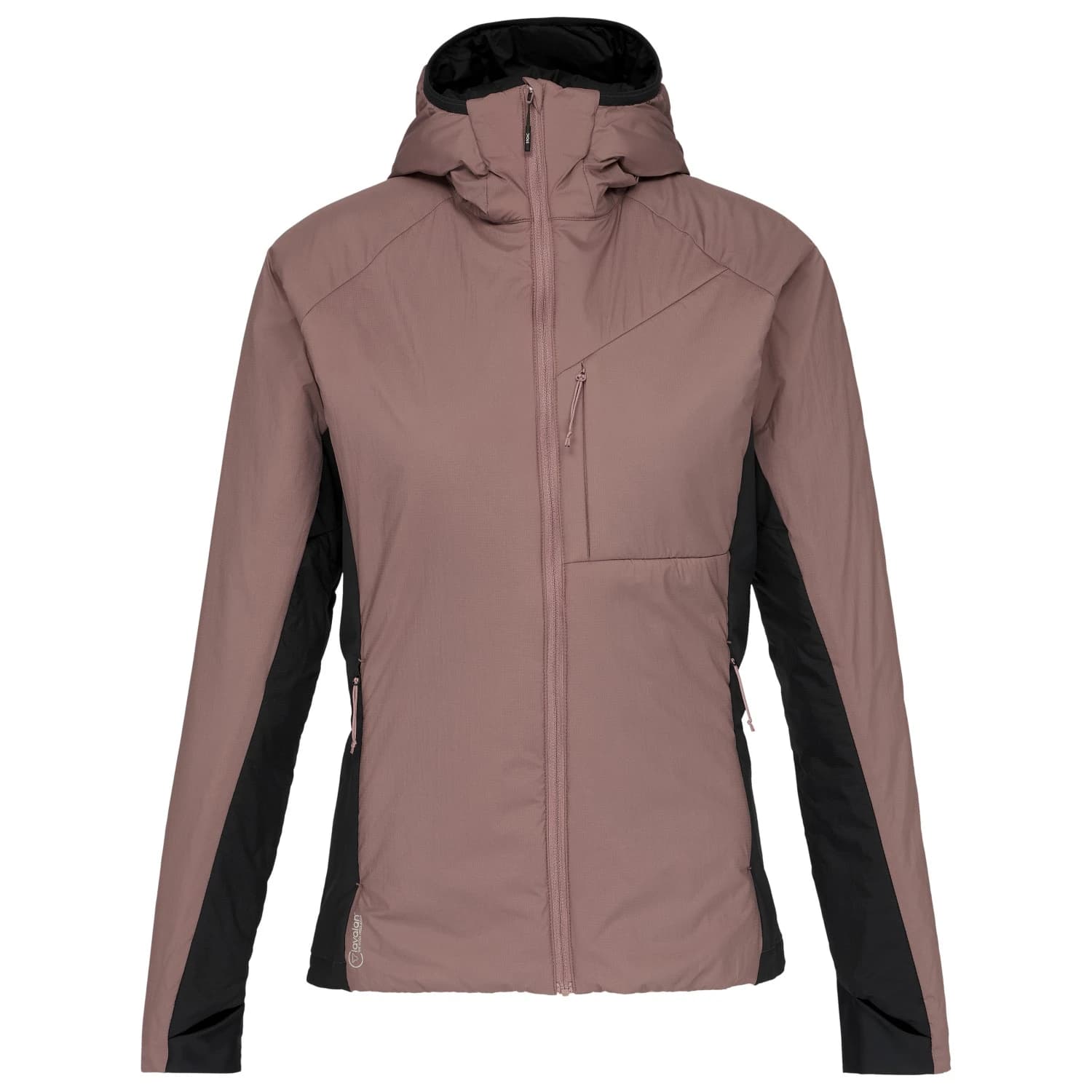 Вълнено яке Stoic Women's MountainWool60 JokkmokkSt. Hybrid Hoody II Wool jacket - Light Rosewood / Black