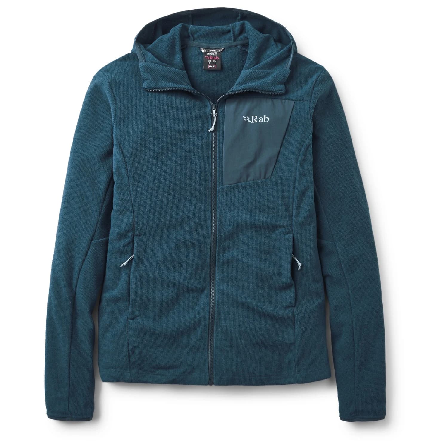 Дамско поларено яке Rab Women's Tecton Hoody Fleece jacket - Tempest Blue
