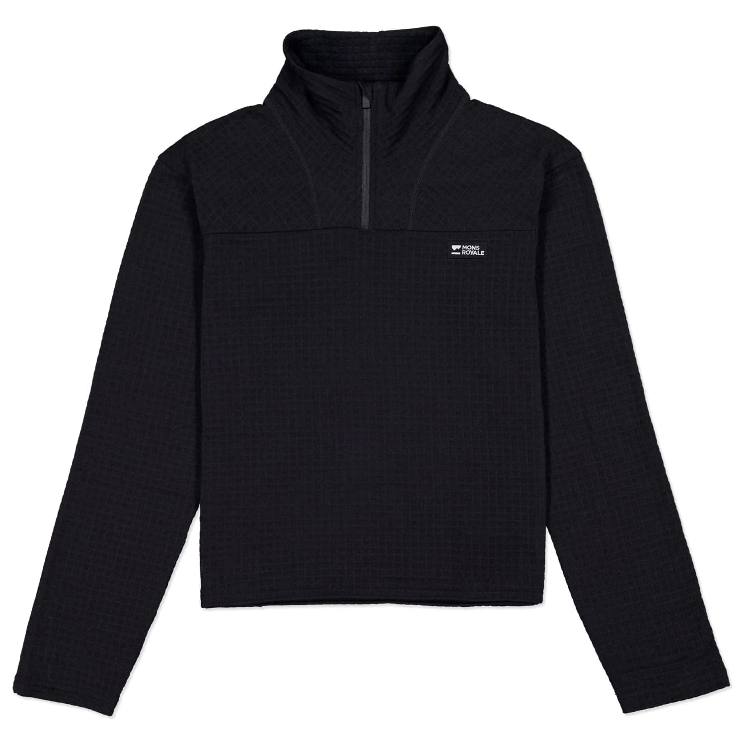 Вълнен пуловер Mons Royale Women's Offgrid Merino Fleece Long Sleeve Merino jumper - Black