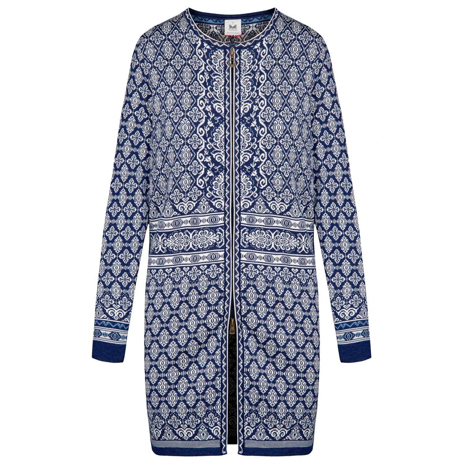Вълнено яке Dale of Norway Women's Ingeborg Jacket Merino jacket - Electric Storm / Off White / Blue