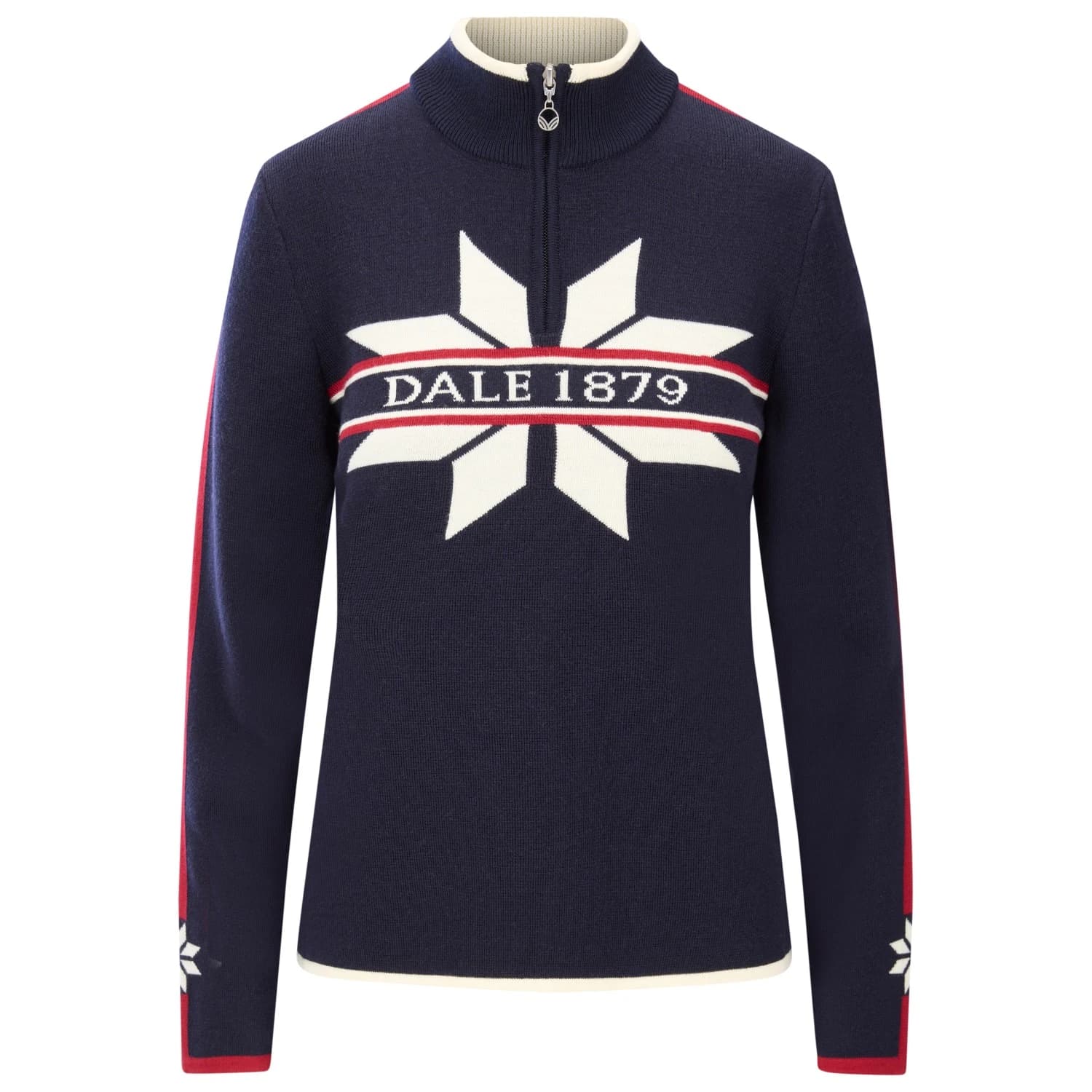 Вълнен пуловер Dale of Norway Women's Nåle Sweater Merino jumper - Navy / Offwhite / Red Rose