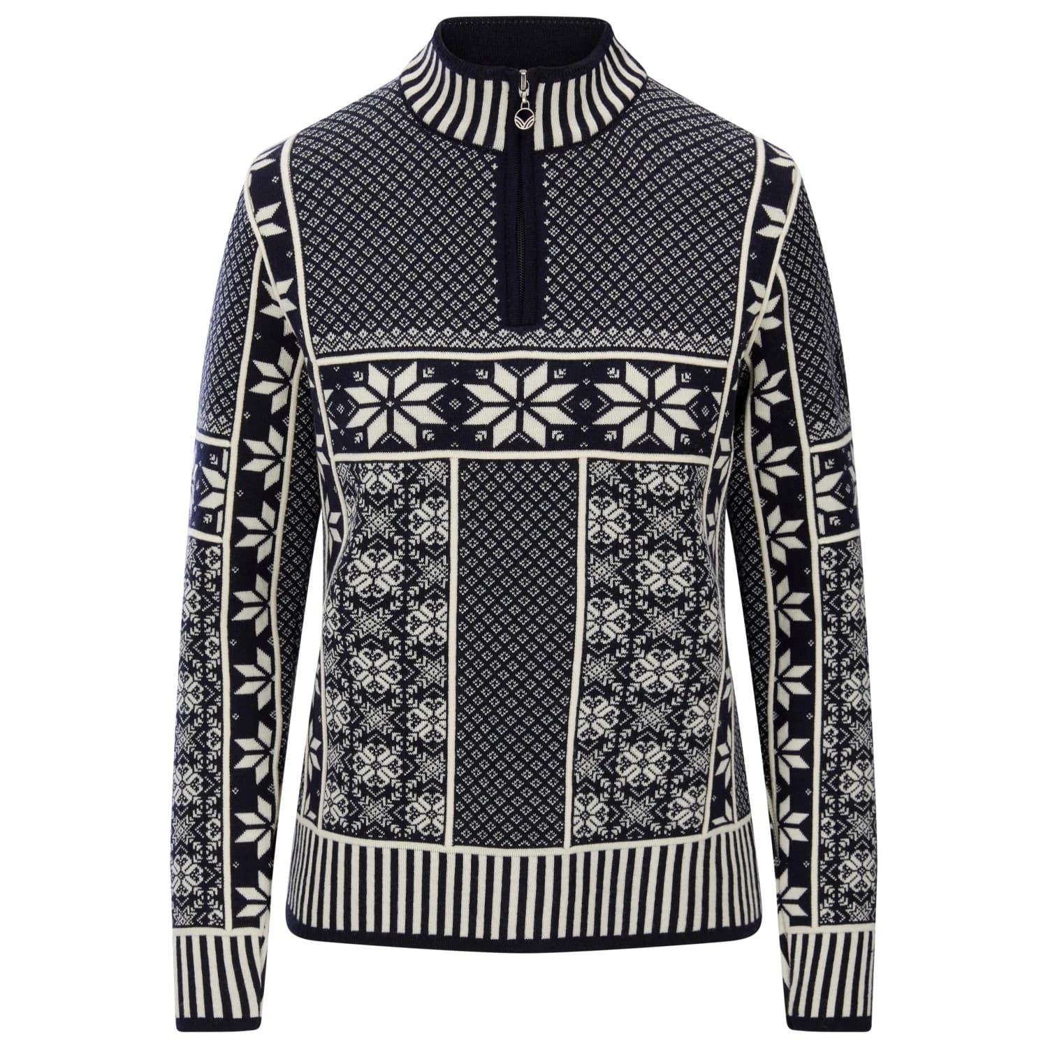 Вълнен пуловер Dale of Norway Women's Vardåsen Sweater Merino jumper - Marine / Offwhite