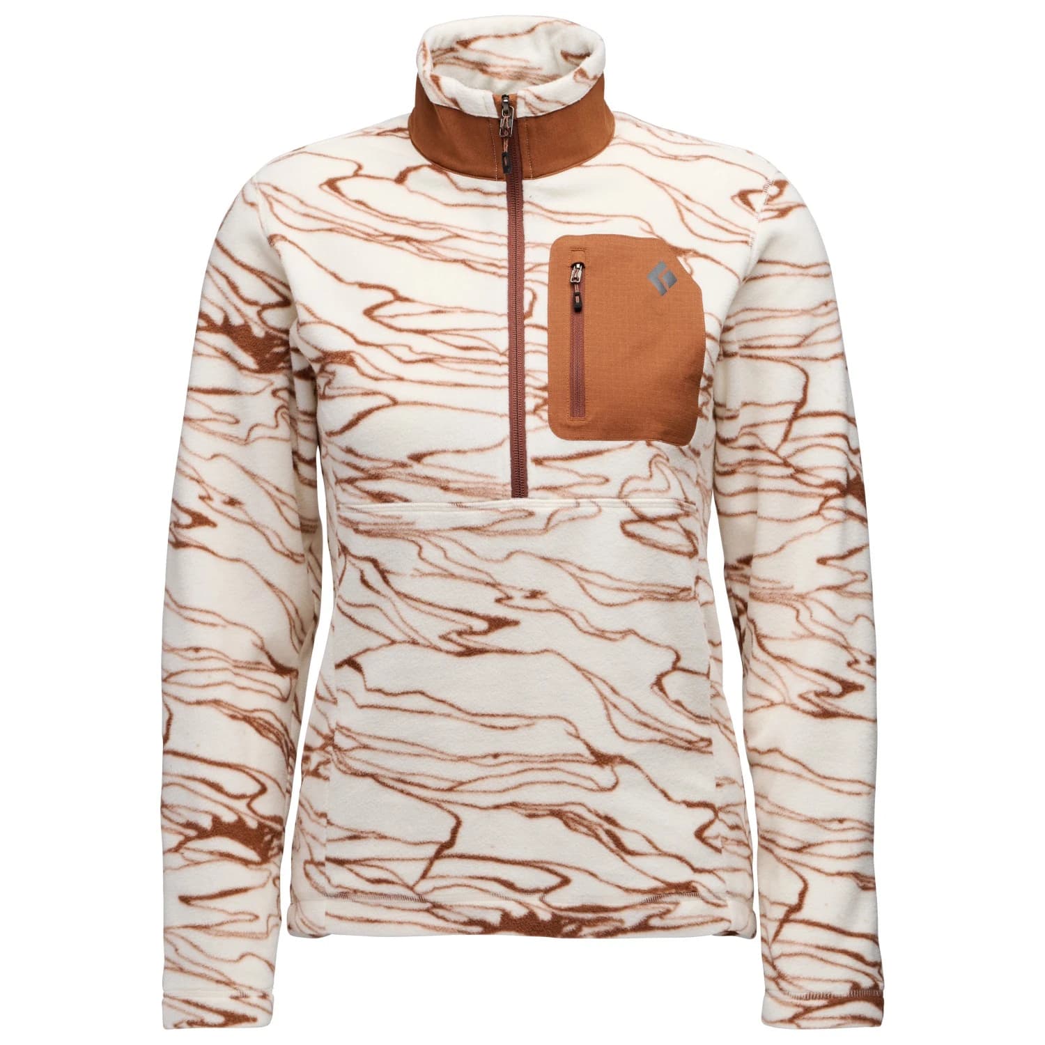 Дамски поларен пуловер Black Diamond Women's Rift Half Zip Fleece Jacket Fleece jumper - Relief / Chalk / Clay