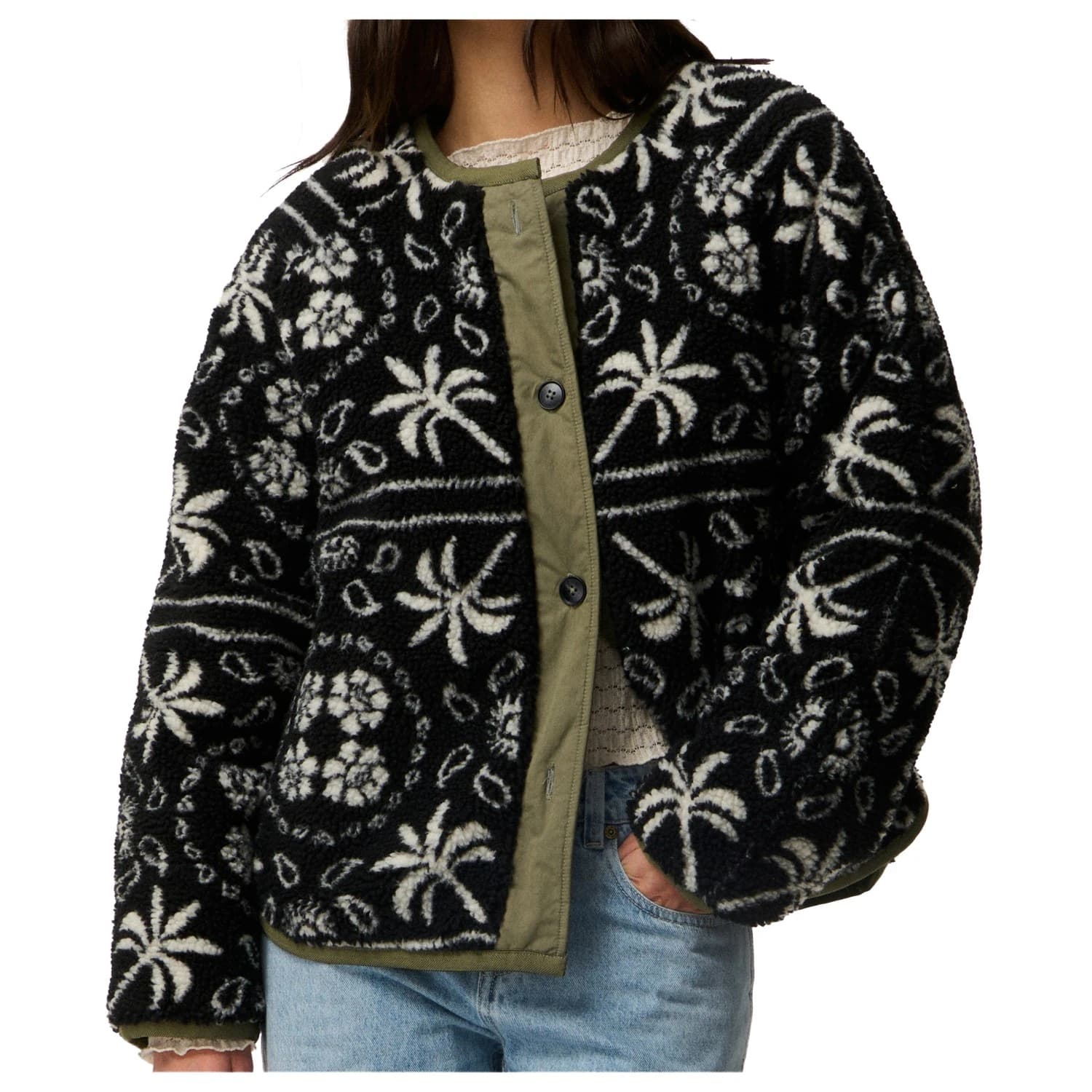Дамско поларено яке Rip Curl Women's Bossa Nova Revo Jacket Fleece jacket - Military Green