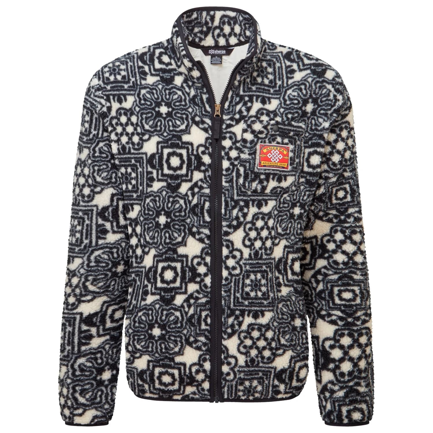 Поларено яке Sherpa Women's Tarcho Printed Full Zip Jacket Fleece jacket - Black Brocade