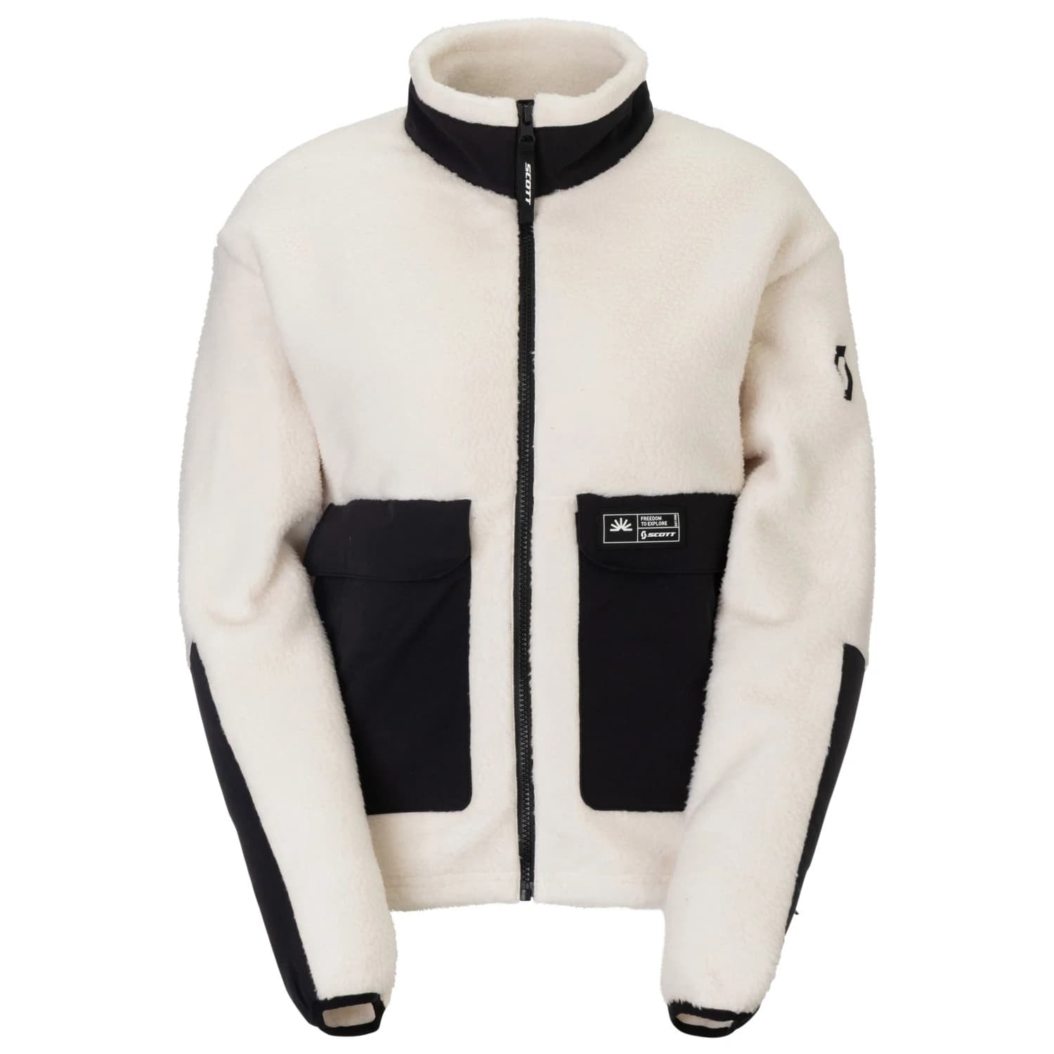 Дамско поларено яке Scott Women's Jacket Escape Heritage Pile Fleece jacket - Latte Beige / Black