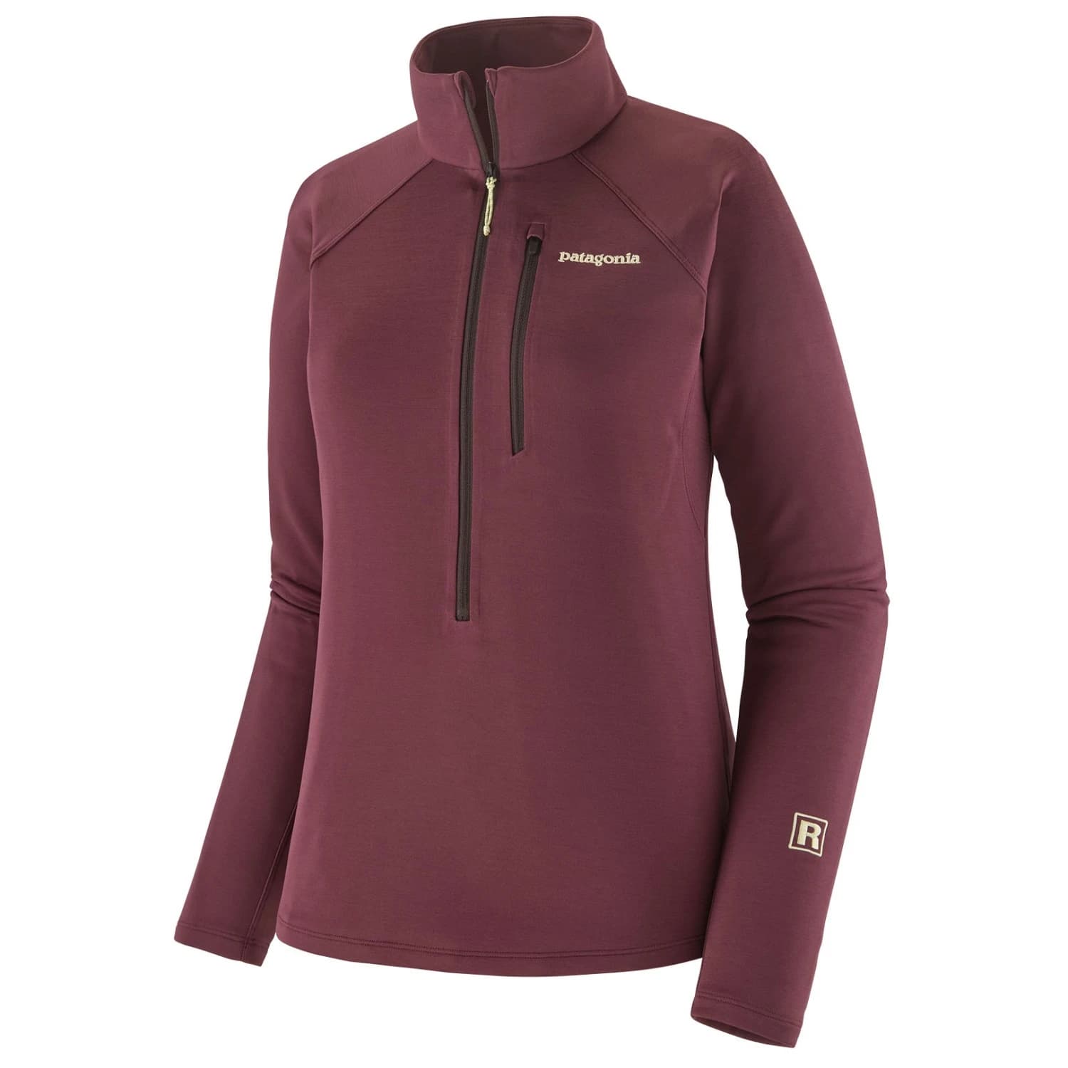 Дамски поларен пуловер Patagonia Women's R1 Ultralight 1/2-Zip Fleece jumper - Berry Fig