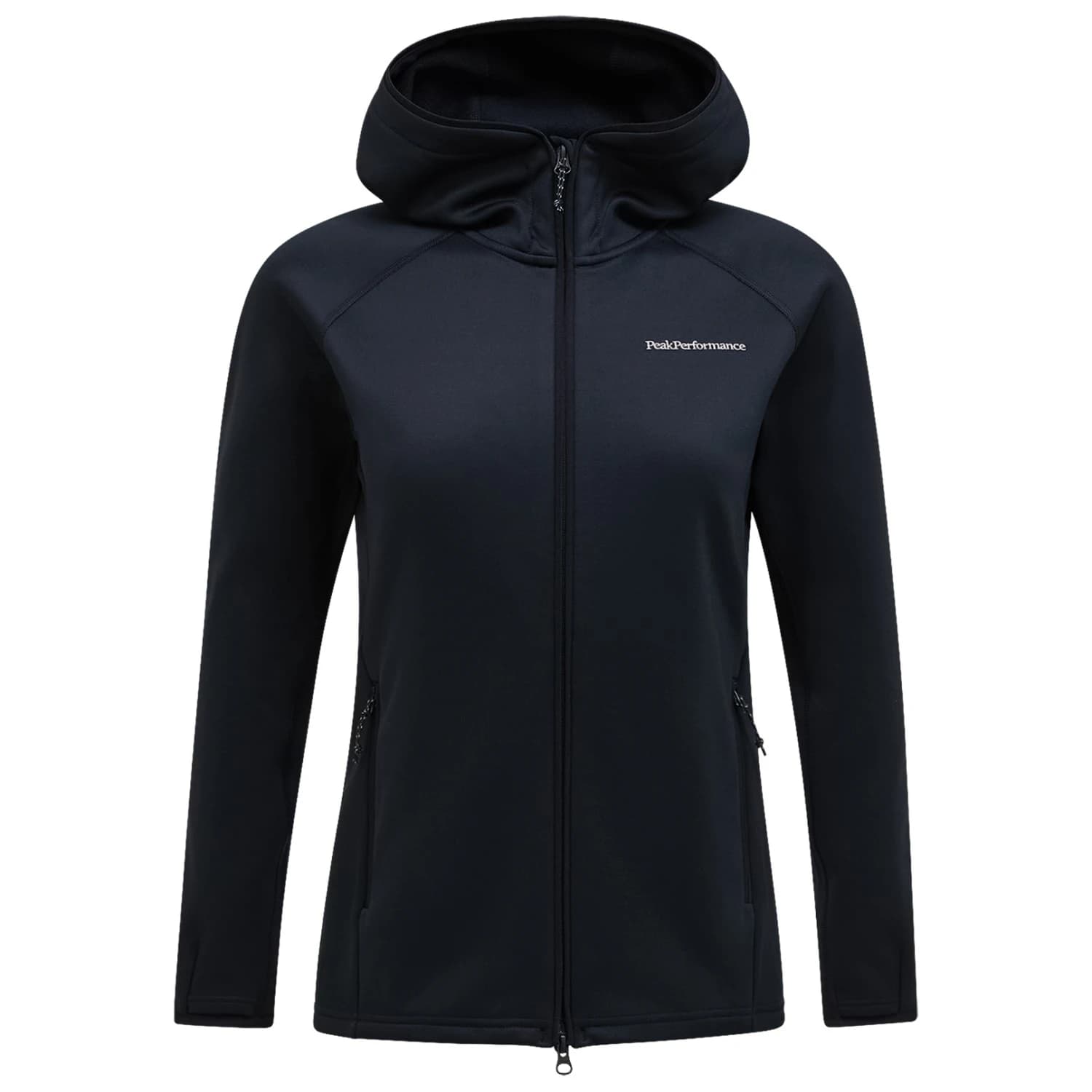 Поларено яке Peak Performance Women's Midlayer Zip Hood Fleece jacket - Black