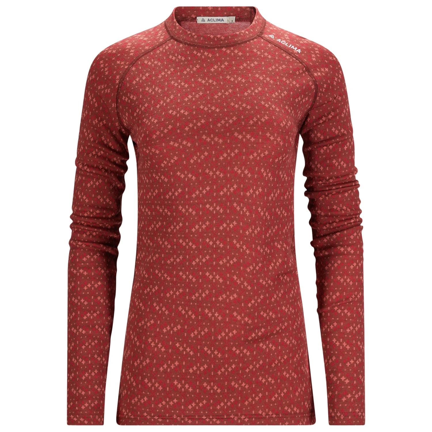 Дамски вълнен пуловер Aclima Women's Designwool Glitre Crewneck Merino longsleeve - Rogn