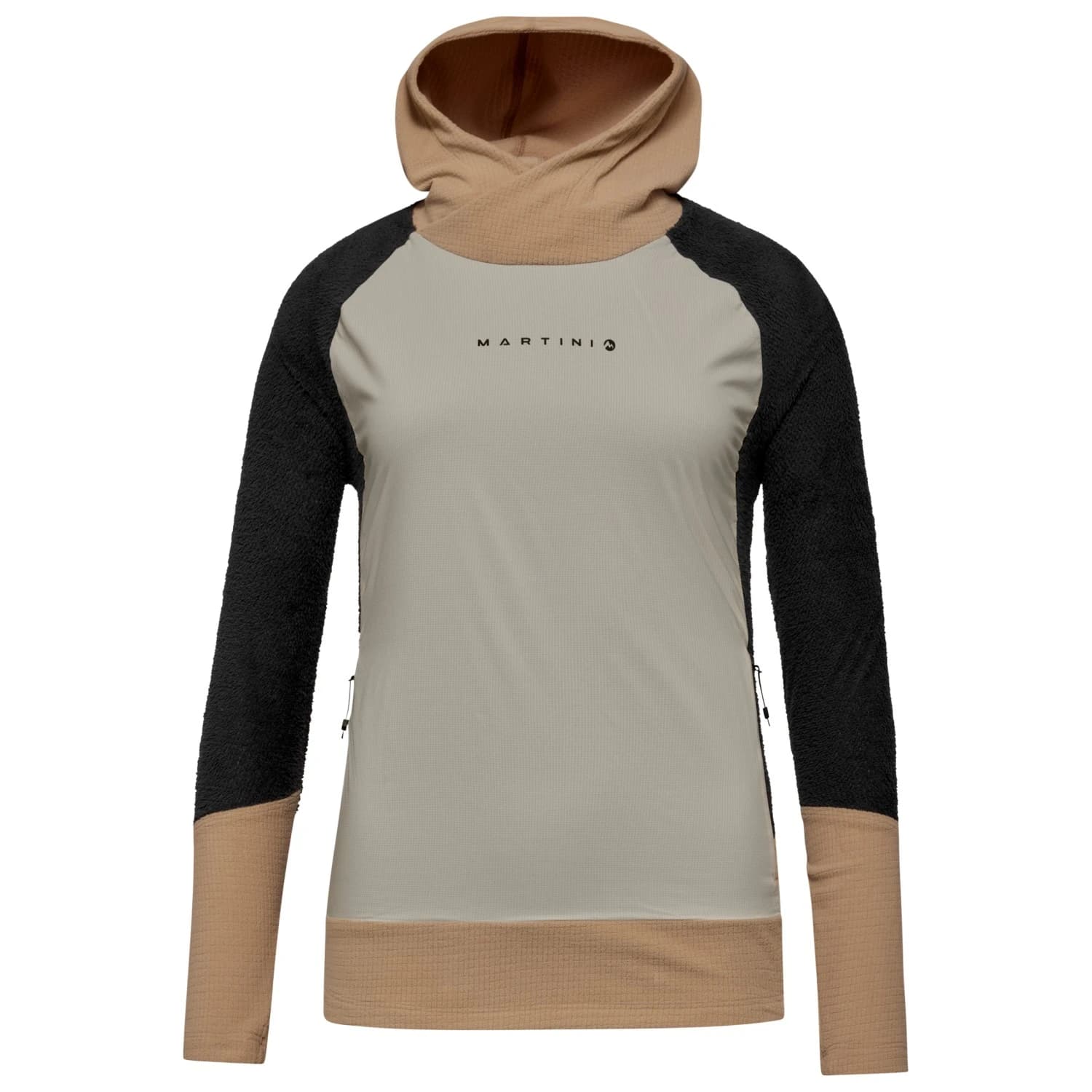Поларен пуловер Martini Women's Wildtrack Rock IN Hybrid Hoodie Fleece jumper - Desert / Off White
