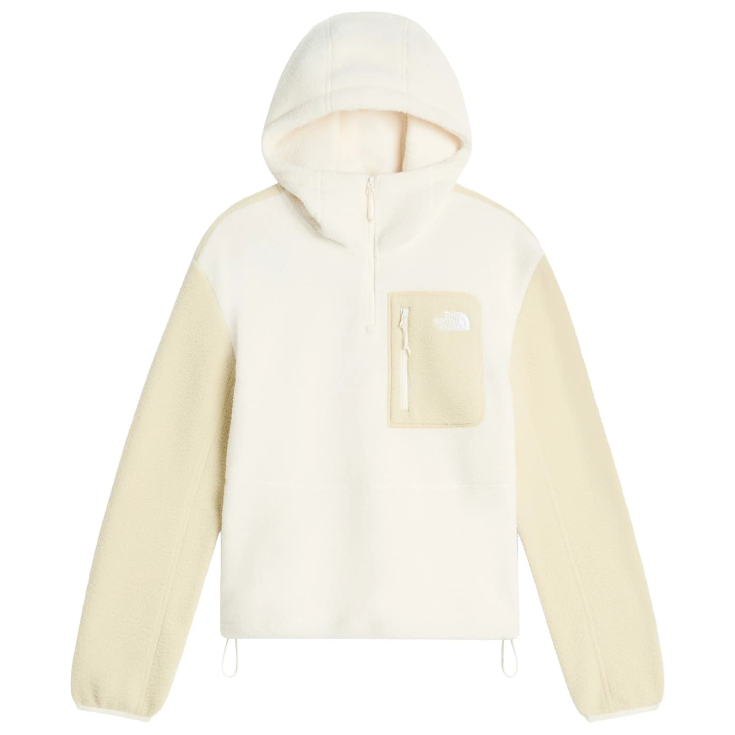 Дамски поларен пуловер The North Face Women's Yumiori 1/4 Zip Hood Novelty Fleece jumper - White Dune / Desert Stone