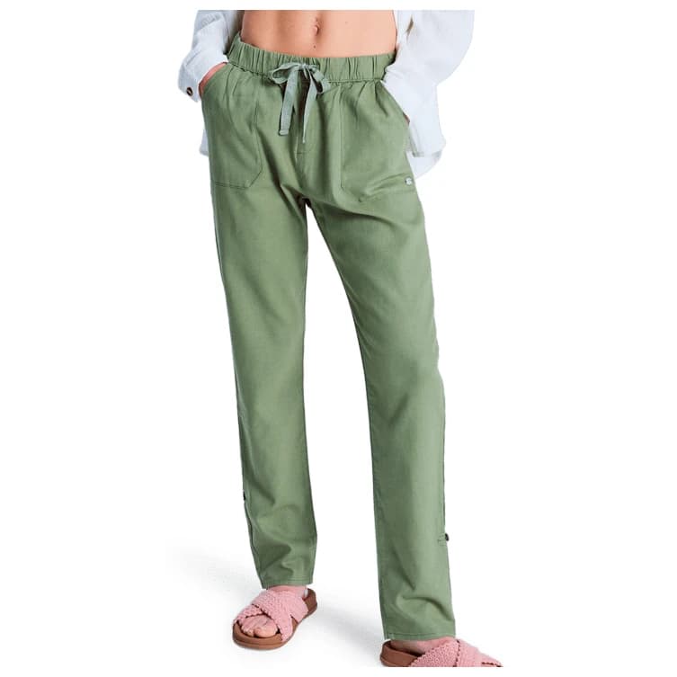 Дамски ежедневен панталон Roxy Women's On The Seashore Linen Cargo Trousers Casual trousers - Oil Green