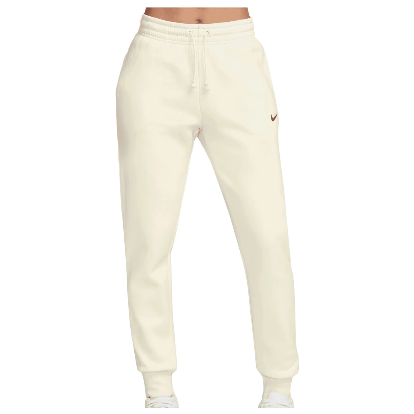 Дамски анцунг долнище Nike Women's Phoenix Fleece Mid-Rise Pant Tracksuit trousers - Sail / Black