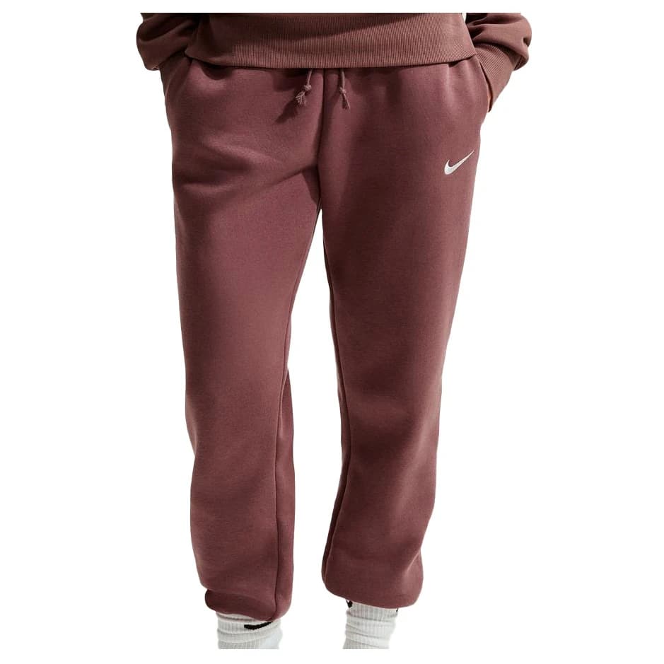 Дамски анцунг долнище Nike Women's Phoenix Fleece Mid-Rise Pant Tracksuit trousers - Tattoo / Sail
