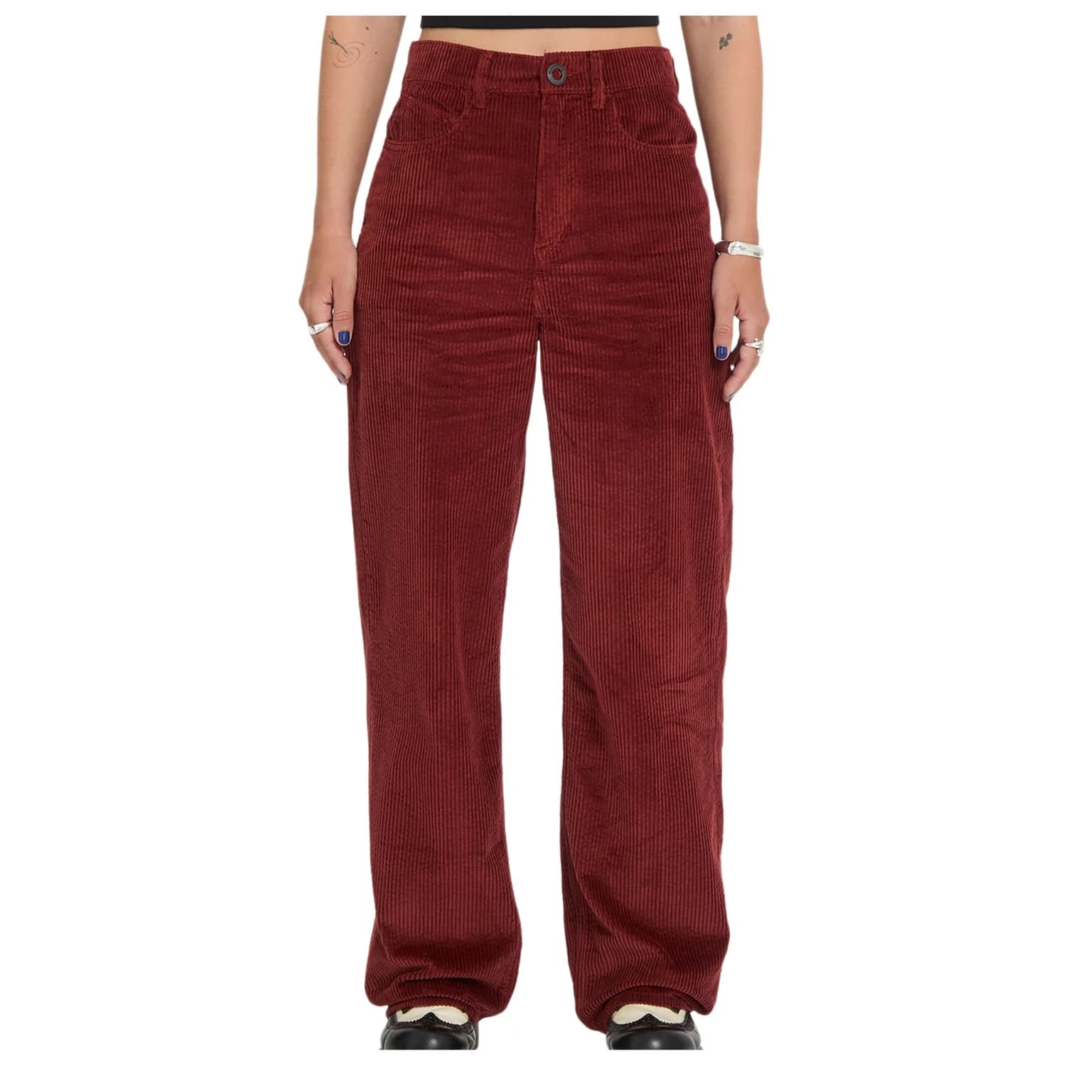 Дамски ежедневен панталон Volcom Women's Weellow II Cord Casual trousers - Brick