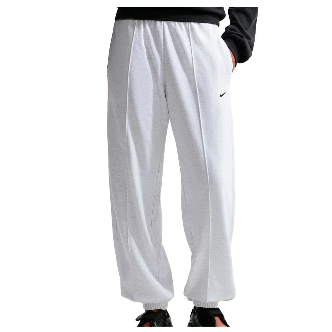 Дамски анцунг долнище Nike Women's NSW Chill FT Jogger Pant Tracksuit trousers - Birch Heather / White / Black