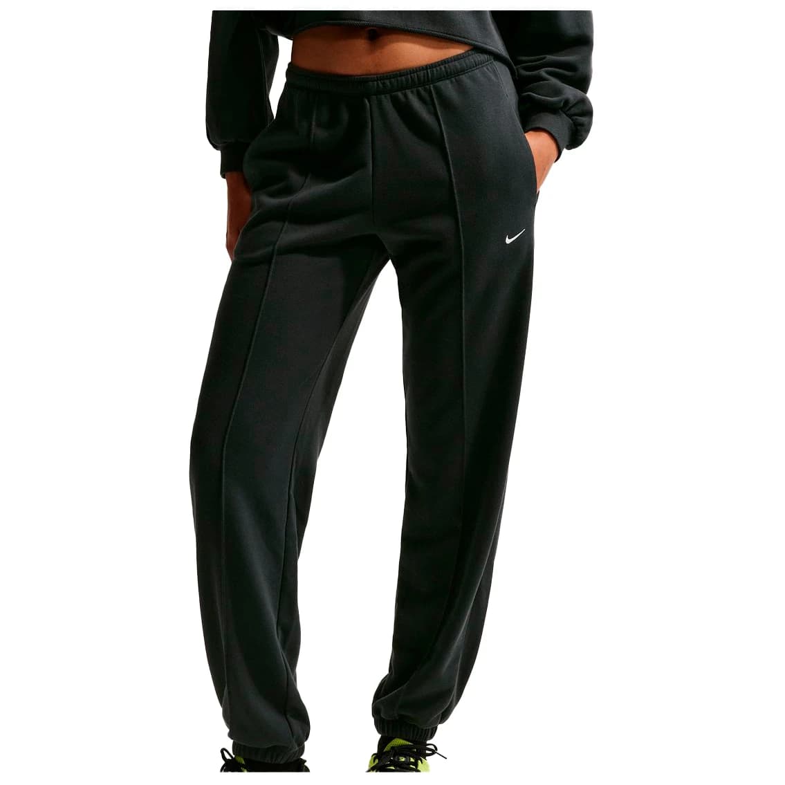 Дамски анцунг долнище Nike Women's NSW Chill FT Jogger Pant Tracksuit trousers - Black / Black / Sail
