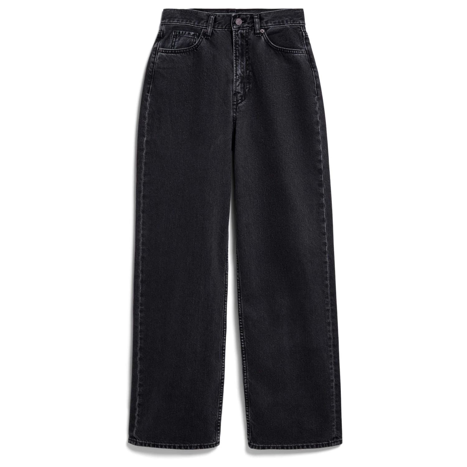 Дамски ежедневен панталон ARMEDANGELS Women's Enijaa High Waist Wide Jean Casual trousers - Ebony Black
